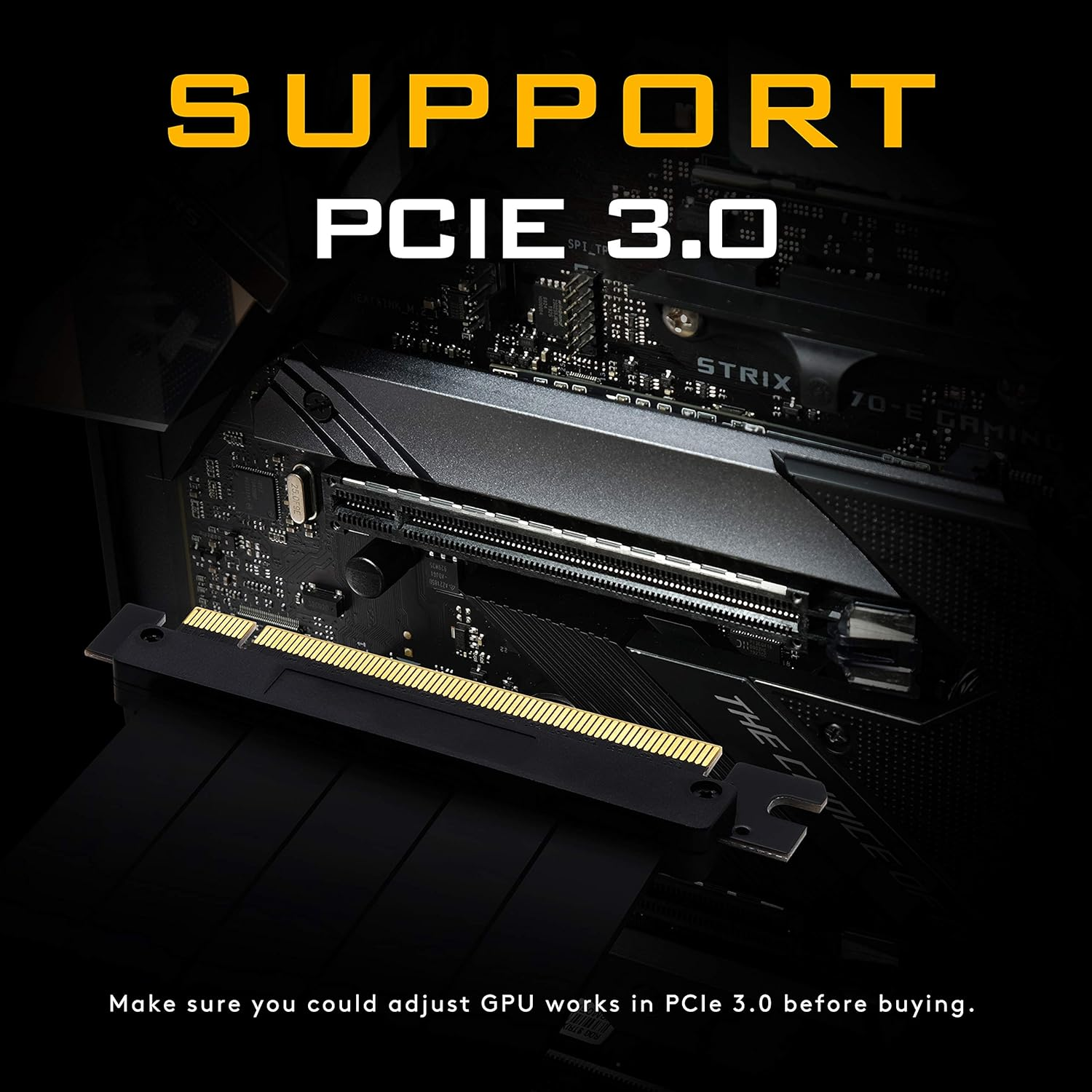 EZDIY-FAB [20Cm] PCIE 3.0 16X Extreme High Speed Riser Cable PCI Express Port GPU Extension Card-Straight Connector image number 3