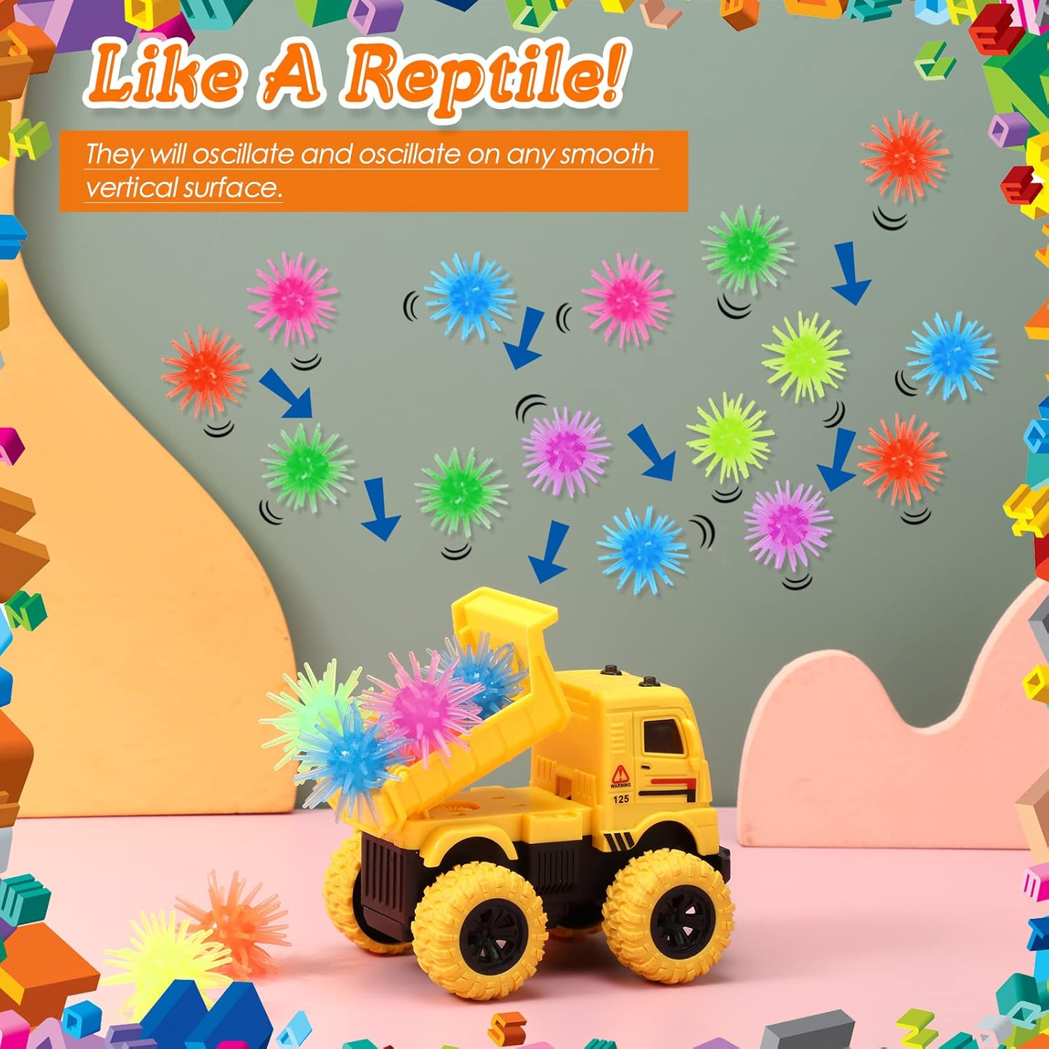 36 Pcs Stretchy Window Crawler Balls Rolling Wall Ball Climbers, Multicolored Wall Crawler Sticky Toy Small Sticky Balls Mini Fidget Crawler Squishy Wall Stress Ball for Anxiety Relief Hand Exercise image number 6