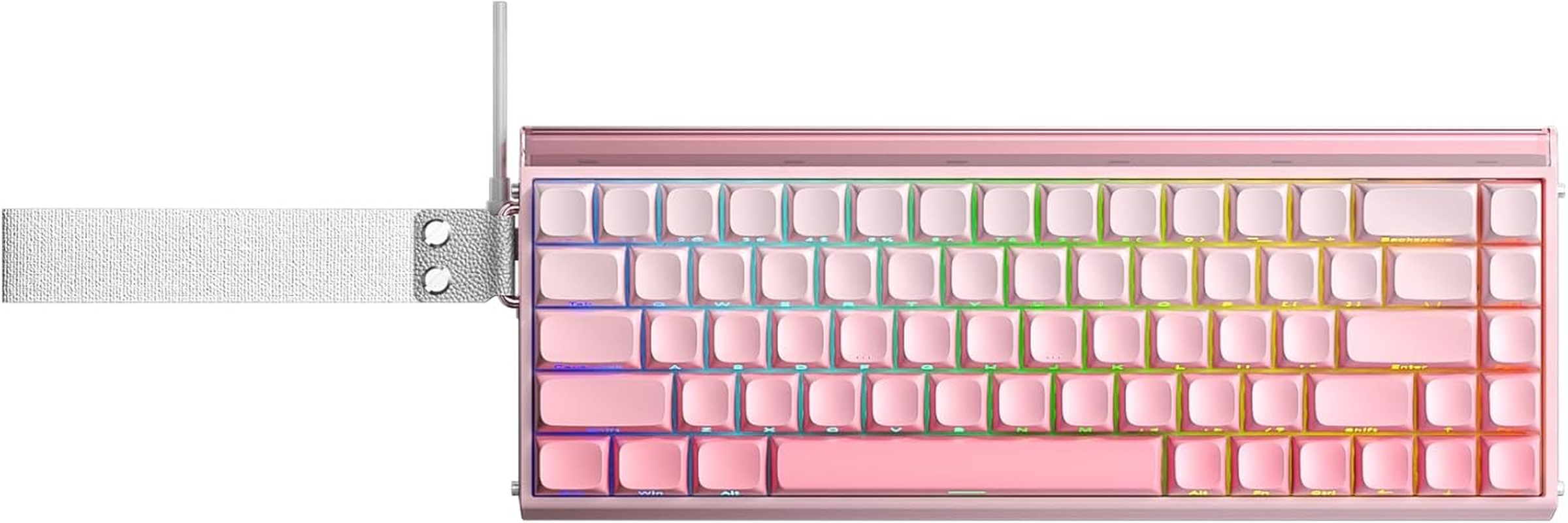 Aula Hero 68 HE Magnetic Switch Keyboard &ndash; Hall Effect, 8000Hz Polling, 0.01Mm Rapid Trigger, RGB Neon Light Box, Hot-Swappable, Web Driver Control (White, Pluto Switch)