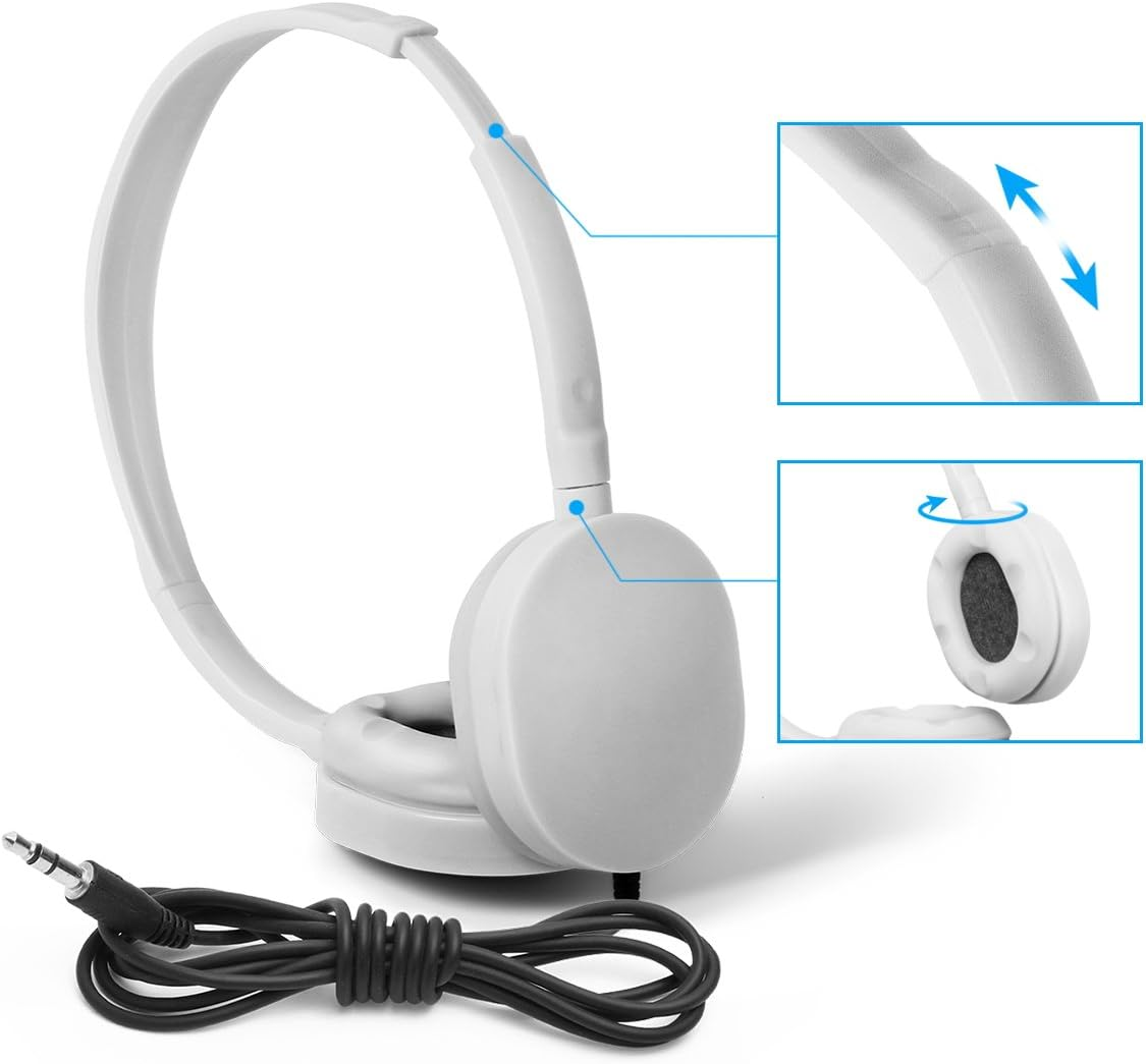 Kaysent Bulk Student Classroom Headphones (KHP-050) 50 Packs Muiti Color Students Headphones for School,Airplane,Hospital,Kids and Adults image number 2