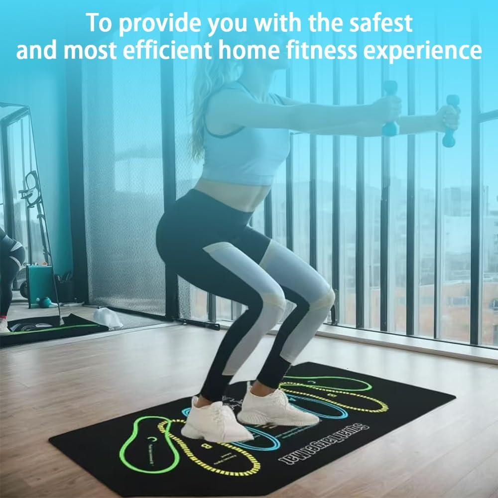 Squat Foot Placement Mat,Exercise Guide Tool,Steptraining Tool, Exercise Floor Accessories,For Yoga Pilates and Gymnastics,Easy to Clean Gym Step Mat,Lightweight, Flexible and Convenient image number 5