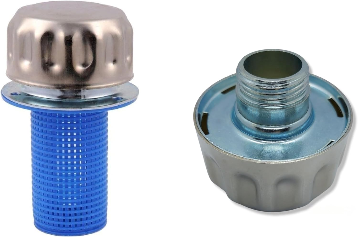 Hydraulic Oil and Fuel Filler Metal Vent Breather Cap for Reservoir Tank (With Strainer, BSP 1 in Threaded, Chrome Plated) image number 2
