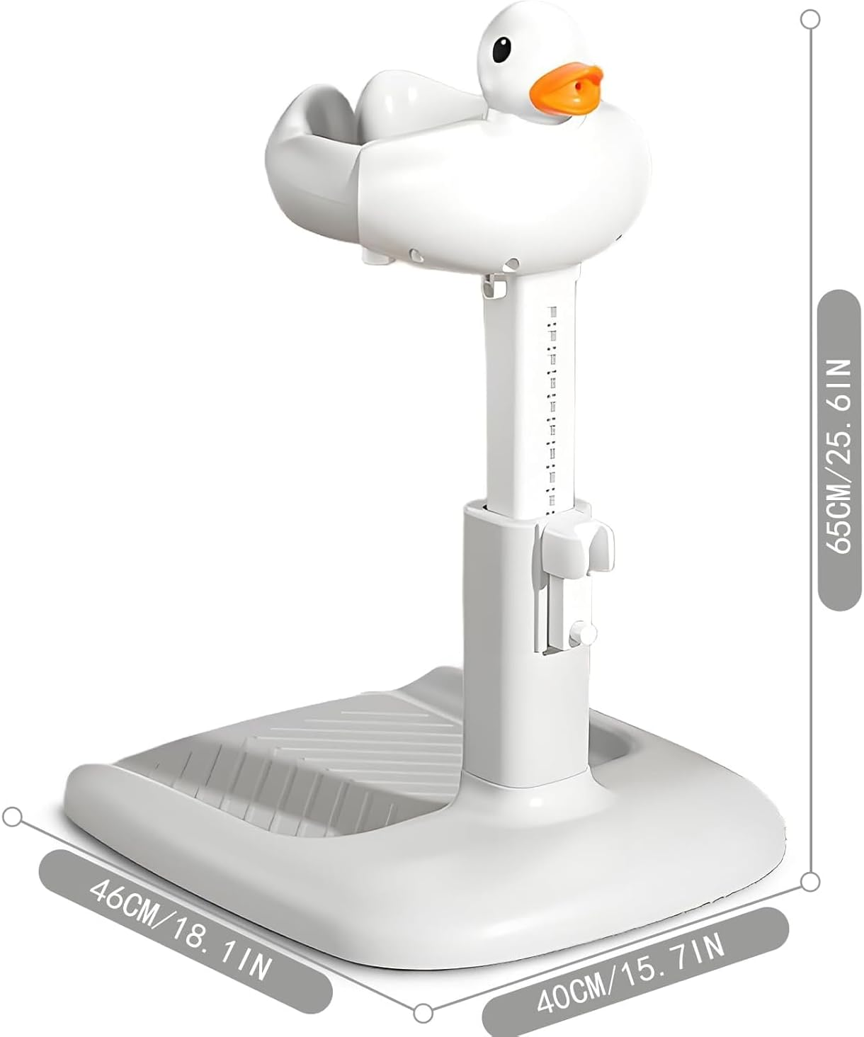 Baby Shower Stand and Baby Shower Standing Support Adjustable Standing Bath Stand with Non-Slip Base and Anti-Pinch Design for 6-36 Month Olds