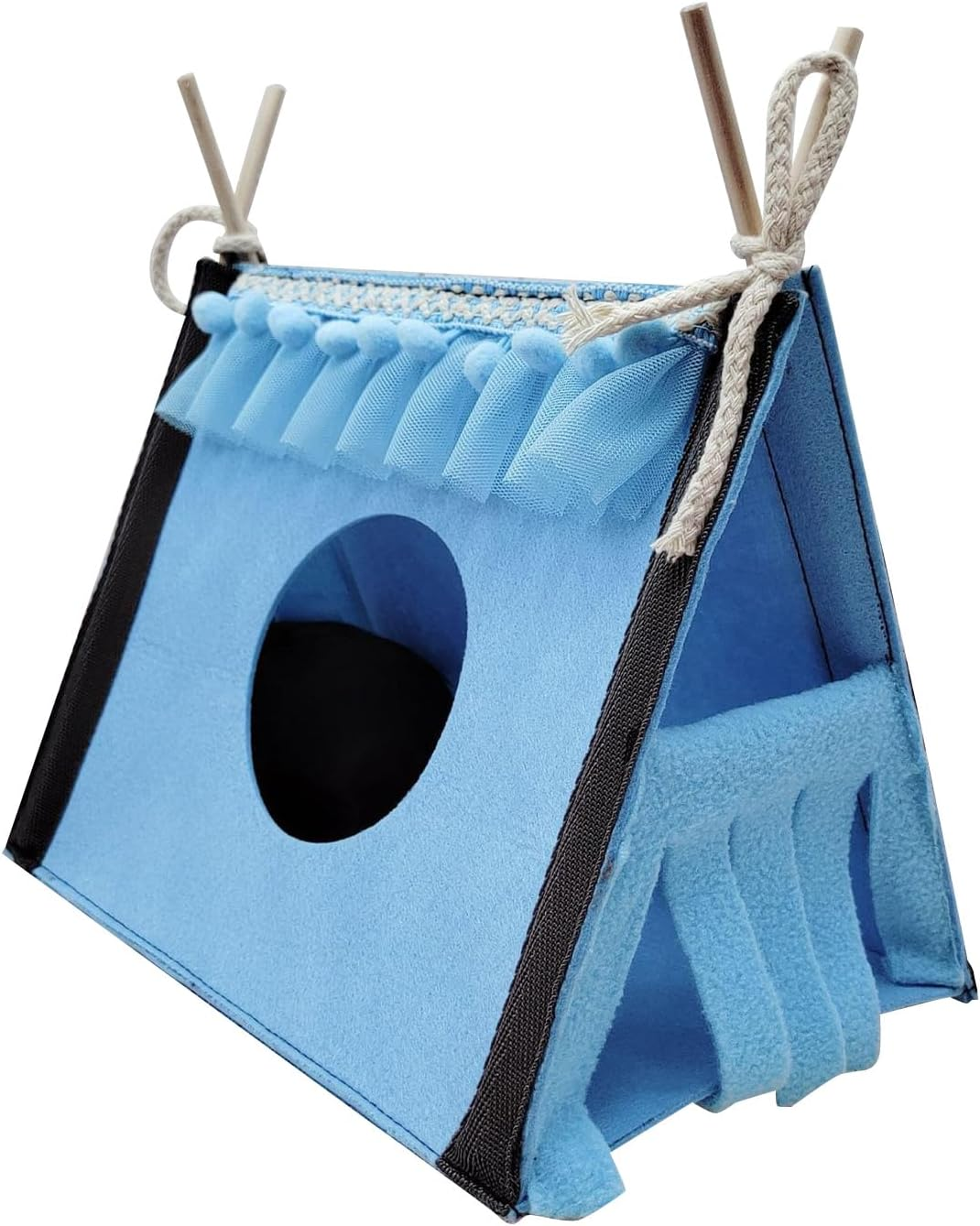 Rat Hideout Tunnel Tent Toy, Guinea Pig Hideout Tunnel Tent Comfortable Simple Installation Convenient Clean Multifunctional for Home (Blue) image number 2