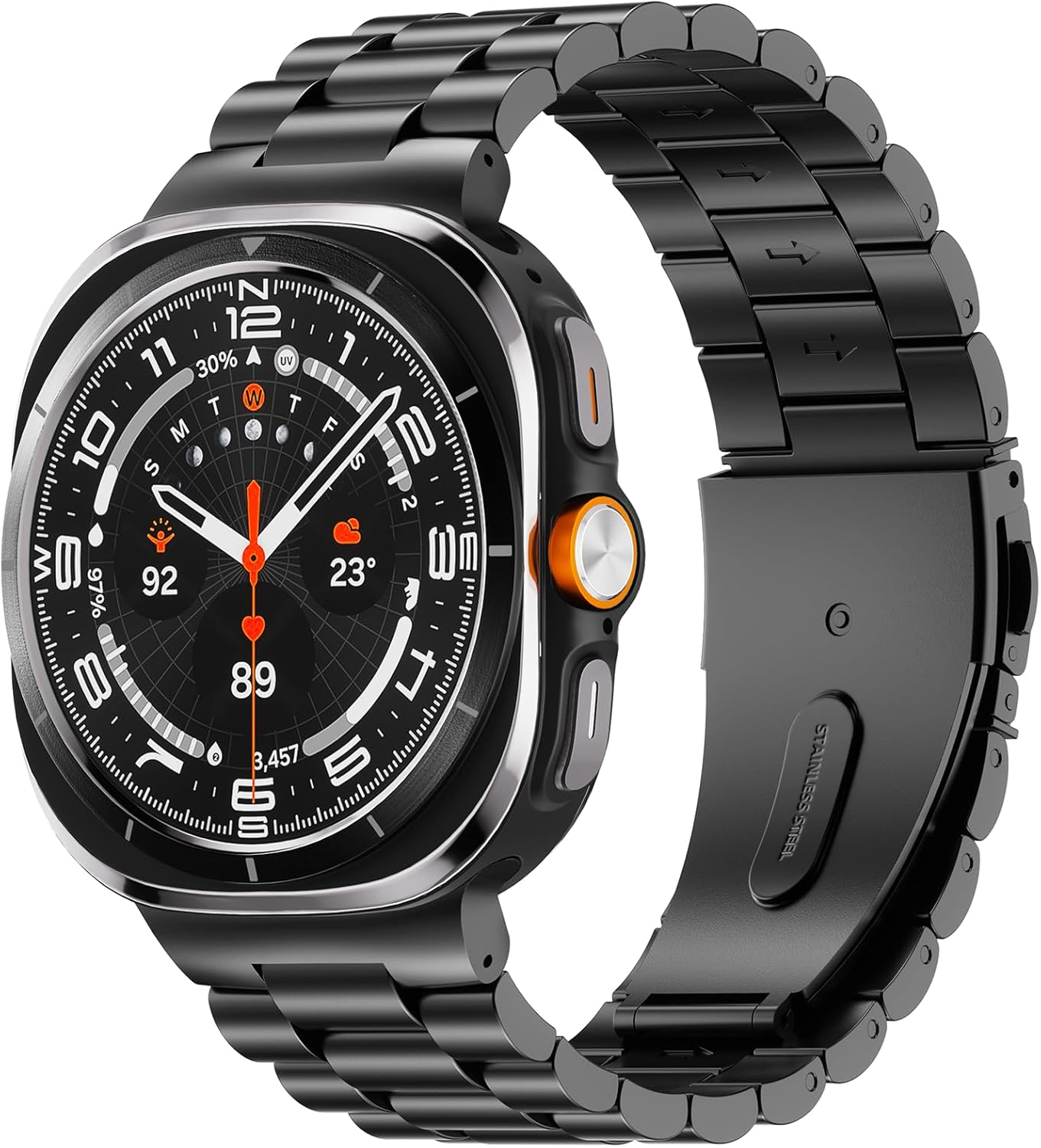 SUNDAREE Band Compatible with Samsung Galaxy Watch Ultra 2024/2025 47Mm,No Gap Men Woman Stainless Steel Metal Replacement Bracelet Smartwatch Strap for Galaxy Watch Ultra Sm-L705,Silver