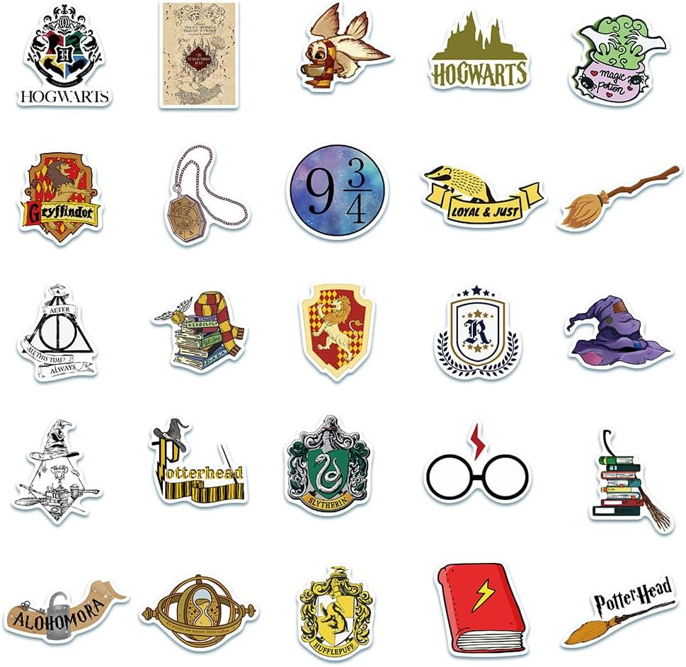 50Pcs Harry Potter Movie Stickers Pack 3 &ndash; Magical Wizarding World Vinyl Decals for Luggage, Laptop, Scrapbooking, and Gifts &ndash; Perfect for Harry Potter Fans and Collectors image number 5