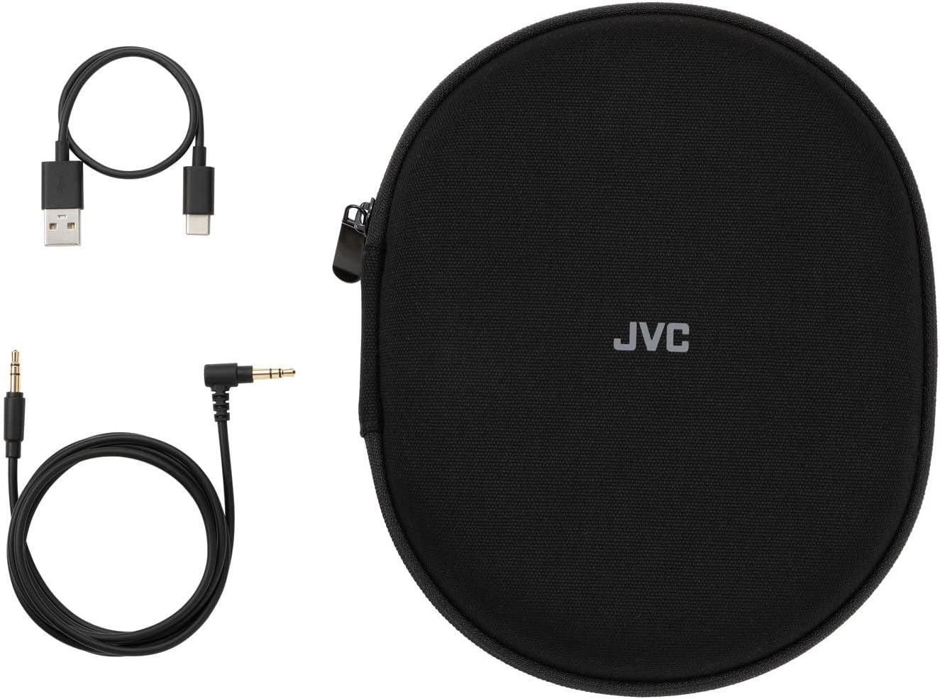 JVC Hybrid Noise Cancelling Wireless Headphones, BT 5.0, 25 Hour Rechargeable Battery, Full Touch Control, Google Assistant Compatible, Automatic Power On, Two-Way Foldable Design - HAS100N (Black)