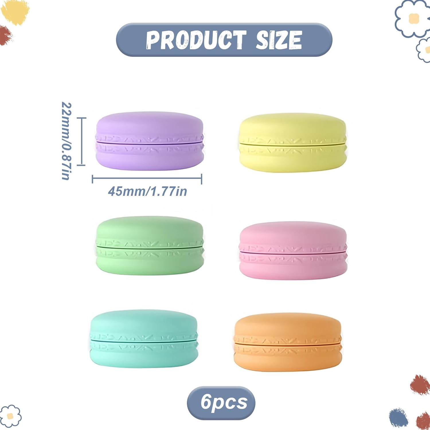 6Pcs 10G Travel Containers,Small Container,Plastic Jars,Small Plastic Containers,Small Cosmetic Sample Empty Container,For Cosmetic Body Empty Sample Containers,Travel Accessories image number 2