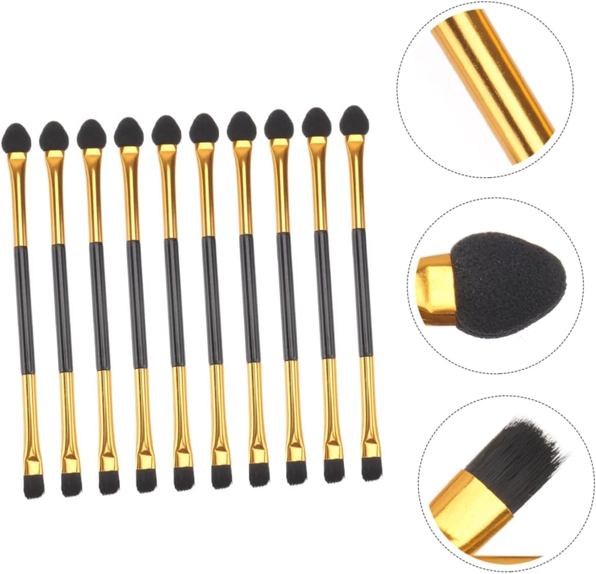 ARTSEWPLY 20Pcs Double-Ended Eyeshadow Brush Makeup Brush Set Professional for Women Eye Shadow Application and Beauty Supply image number 3
