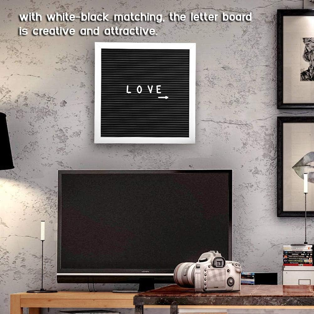 Message Felt Letter Board Wall Mounted 25Cm*25Cm Felt Board, DIY Letters Board, DIY Decorative Board for Bedroom/Living Room/Porch Home Home Room Decor(White Frame) image number 3