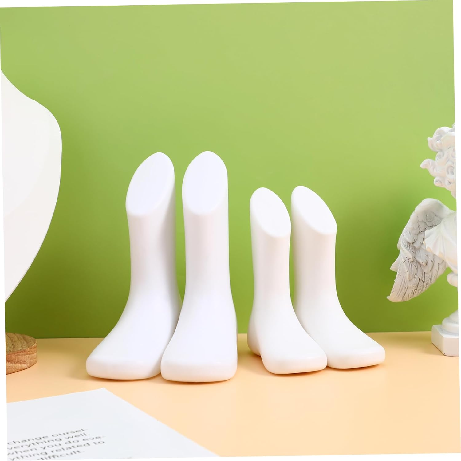 Luxshiny 4Pcs Foot Mold Plastic Small Foot Mannequin Displaying for Shoe Store Retail Accessory
