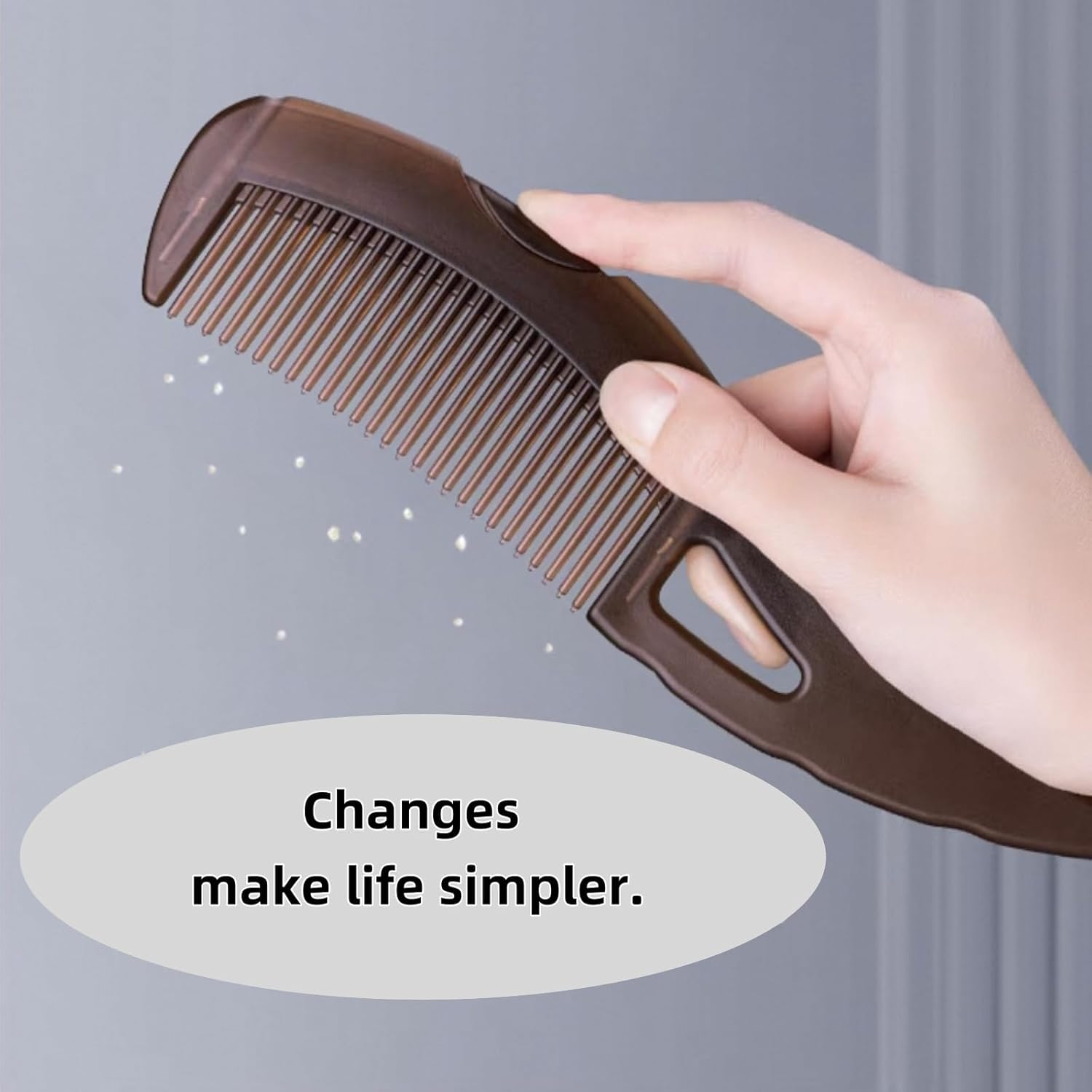 LIANRISES Dandruff Comb, Scalp Sweep Comb for Dandruff Remover, Scalp Cleaning Comb for Women and Men, Hollow Design, anti Static, Clean Hair Press Comb with Tail Comb image number 3