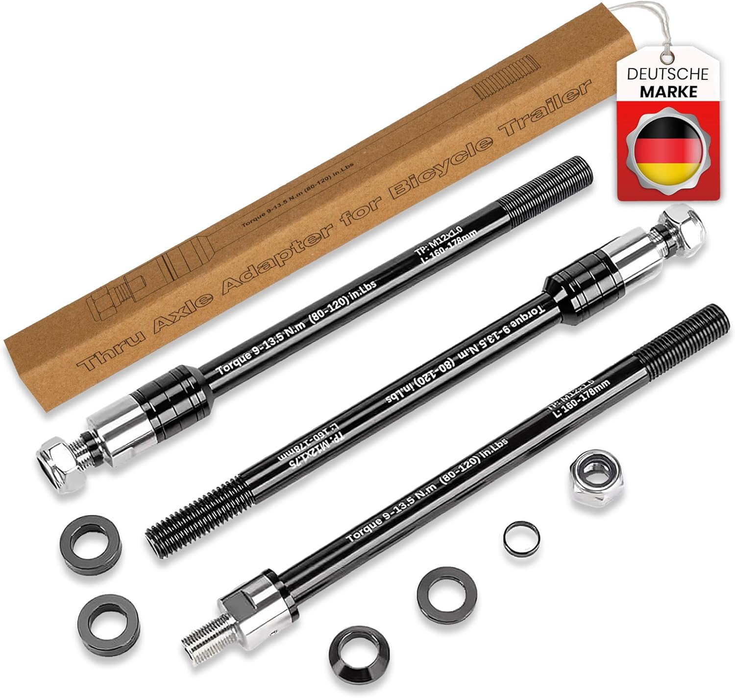 Liebdorf&reg; Thru Axle Bicycle Trailer - M12 Adapter for All Lengths - Bicycle Trailer Coupling - Bicycle Thru Axle Adapter (M12 X 1.0) image number 6