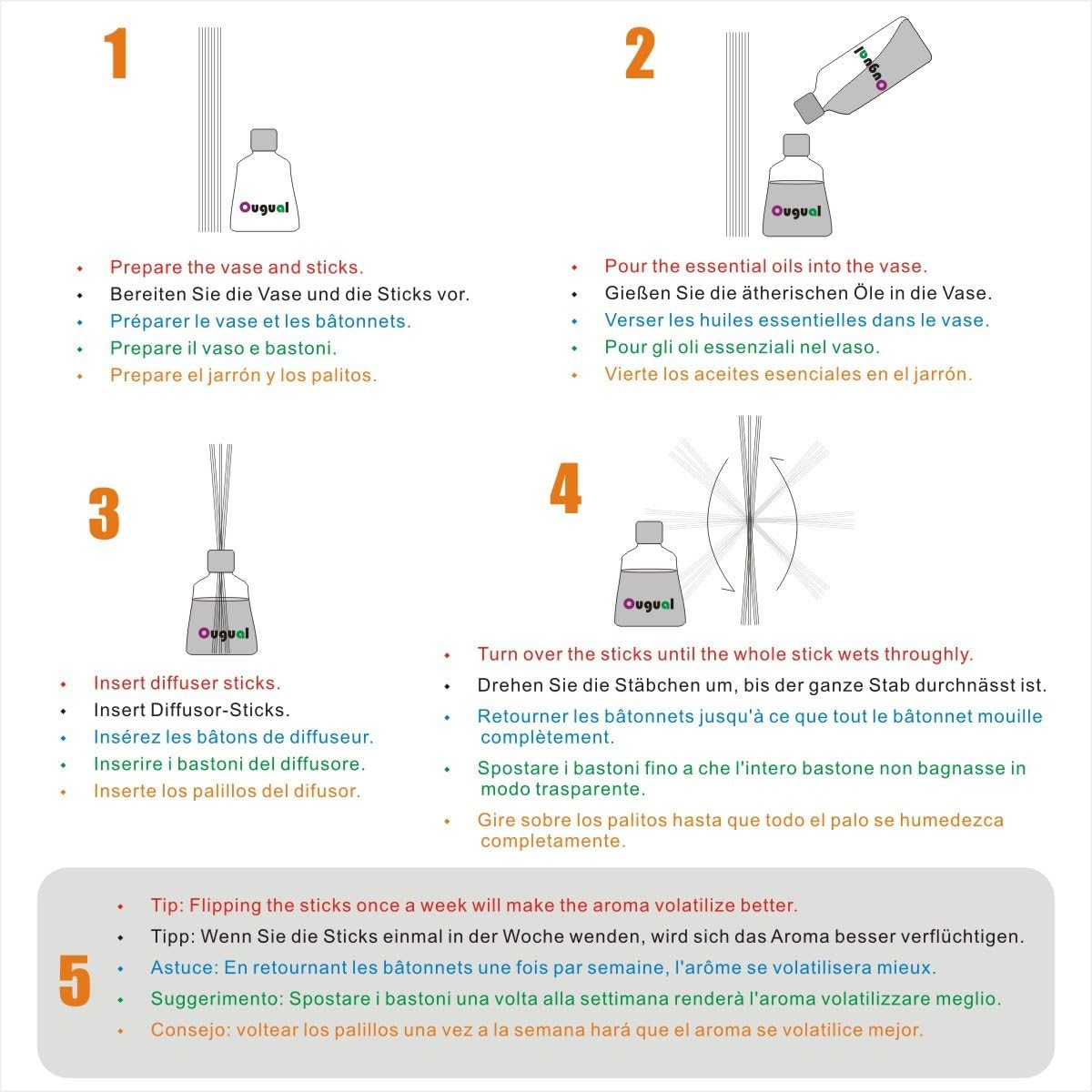 50 Pieces Natural Rattan Reed Diffuser Replacement Refill Sticks for Aroma (30Cm*4Mm, Natural Colour)