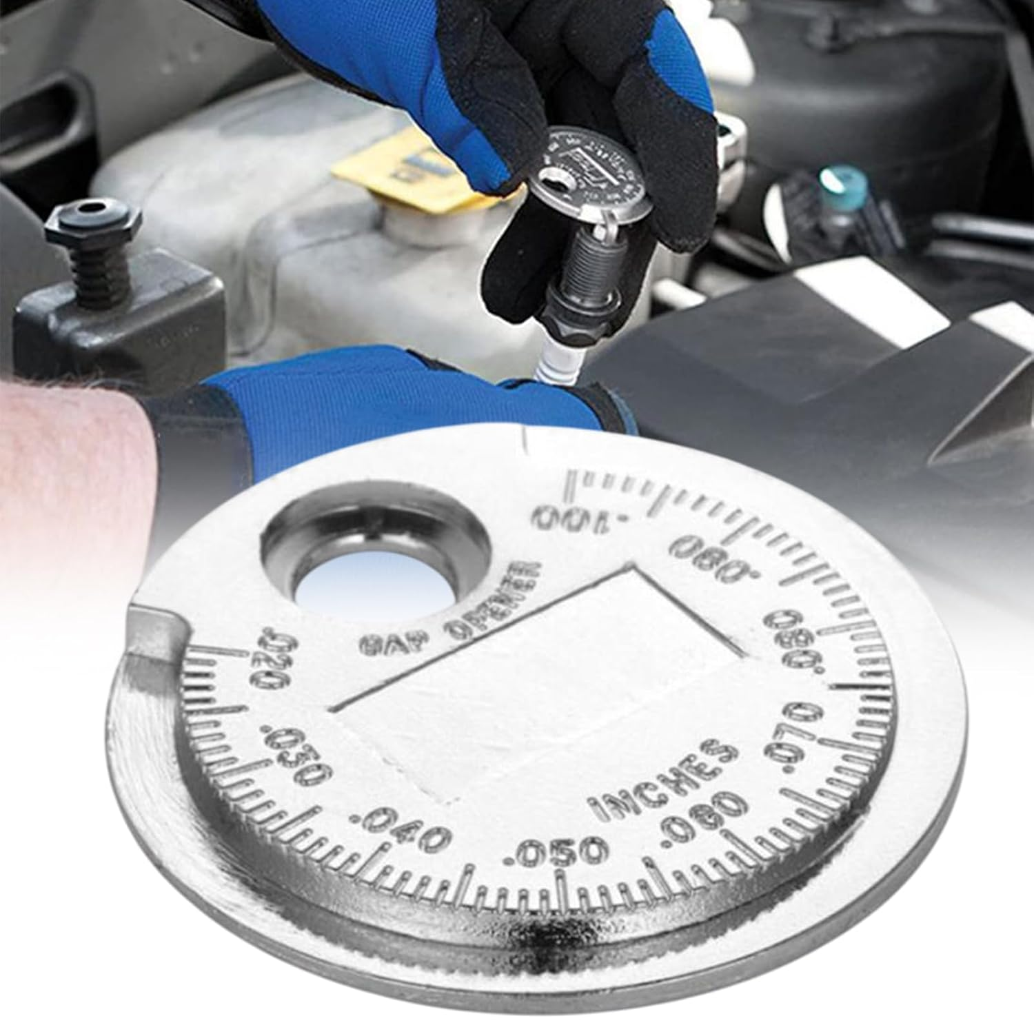 Lmyit Spark Plug Gap Tool,0.6-2.4Mm Metal Spark Plug Measuring Gauge | Accurate Tester Car Accessories for Automotive Engine Lawn Mower Road Farm Equipment Vehicles Driver Travel image number 5