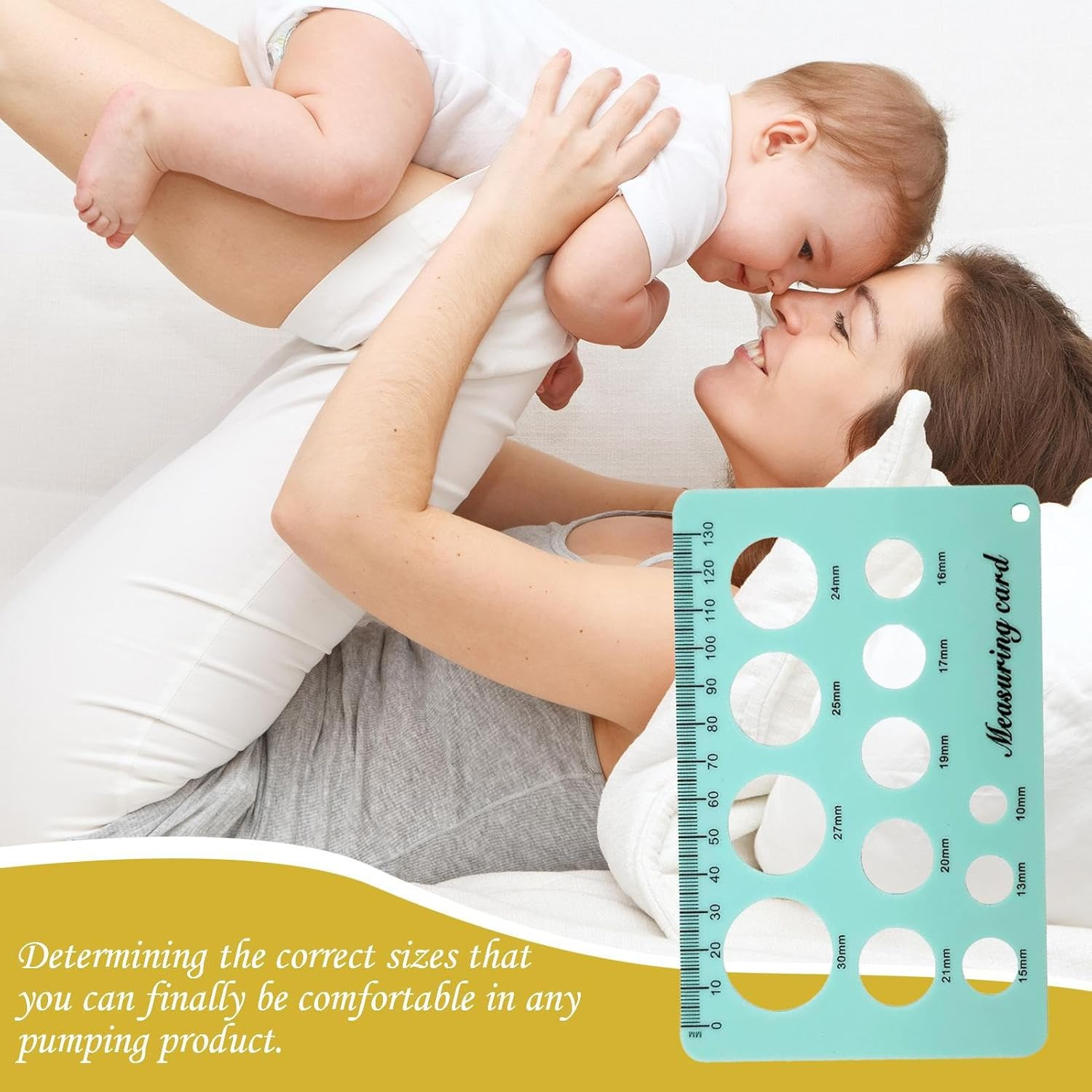 Nipple Gauge for Flange - Diameter Measuring Tool, Size Gauge | Precision Nipple Ruler, Breast Pump Selection Guide, New Mom Maternity Accessories Tool image number 6