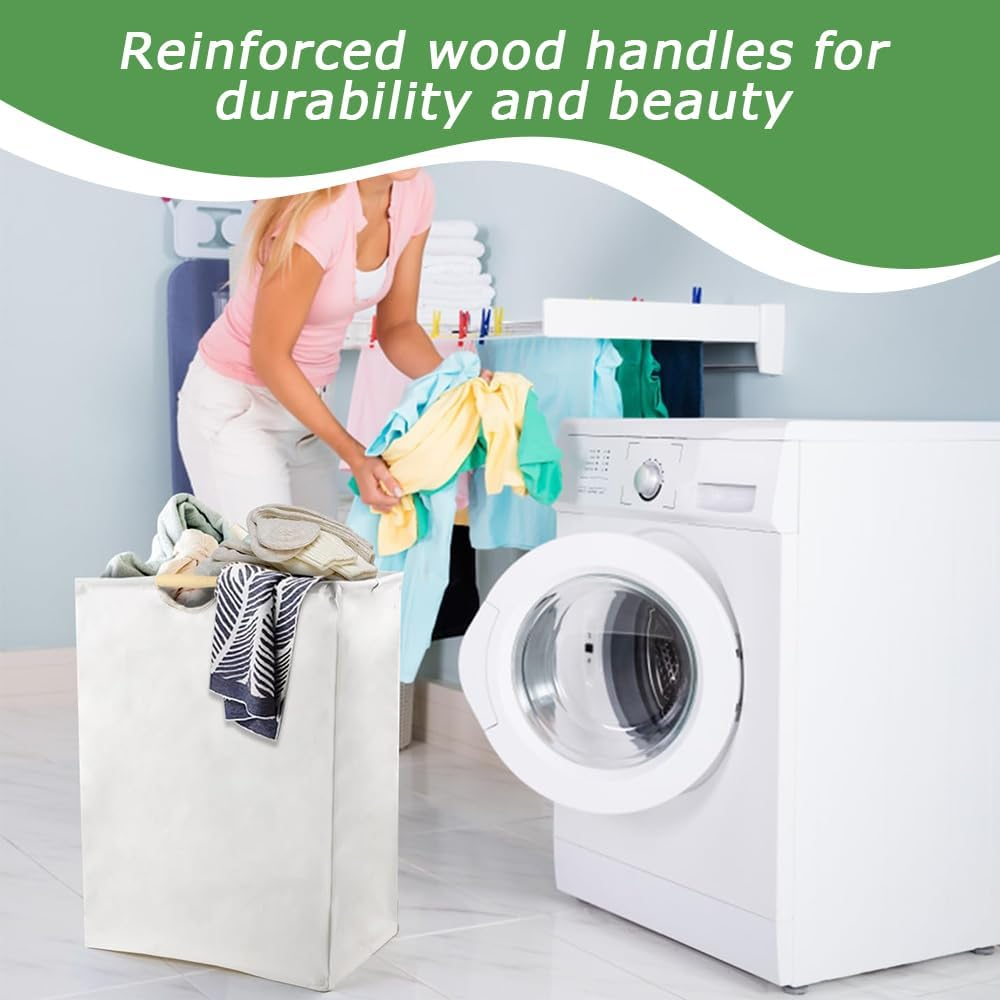 MOTRAIN Laundry Basket, 36L Foldable Laundry Hamper Bathroom Storage with Handle, Laundry Basket for Bedroom, Bathroom, Dorm, Laundry Room image number 3