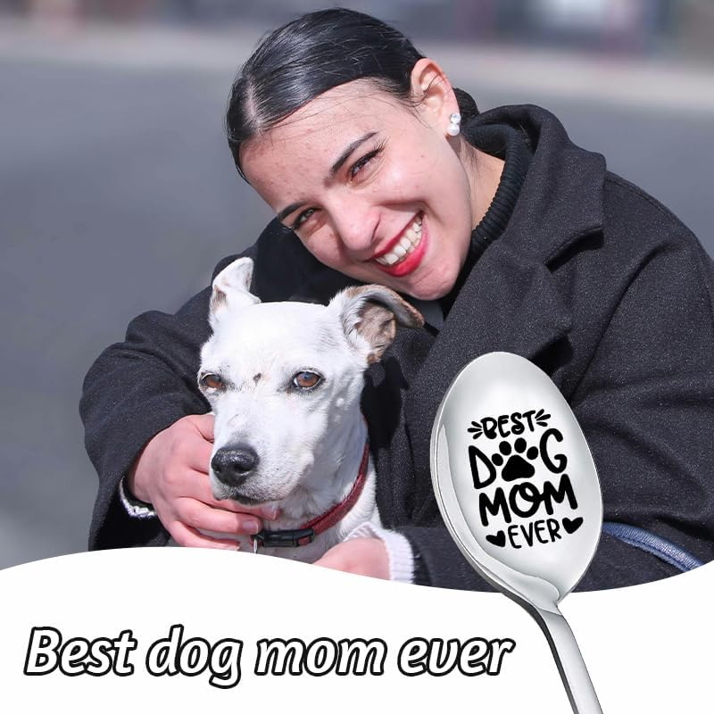 Dog Mom Gifts Spoon for Women Gifts for Dog Lovers Dog Owners Xmas Gifts for Dog Mom Mother Gifts for Women Birthday Gifts for Dog Lovers Best Friends Family - Best Dog Mom Ever Spoons image number 6