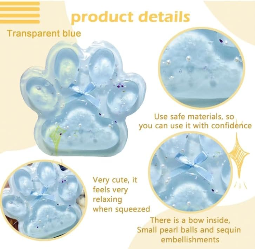 RUOXGZP Taba Giant Paw Squishy for Kids Adults, Big Furry Cat Paw Squishy Toys for Stress Relief, Super Soft Squeeze Fidget Toys image number 6