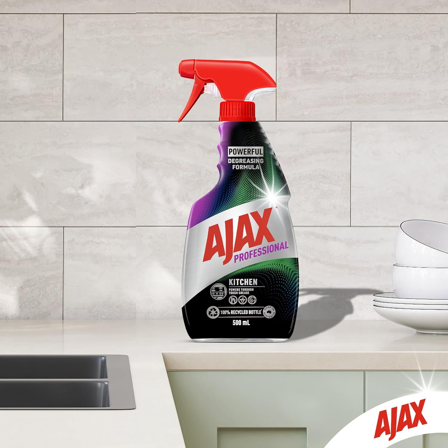 Ajax Professional Kitchen Power Degreaser Cleaner, 500Ml, Trigger Surface Spray image number 5