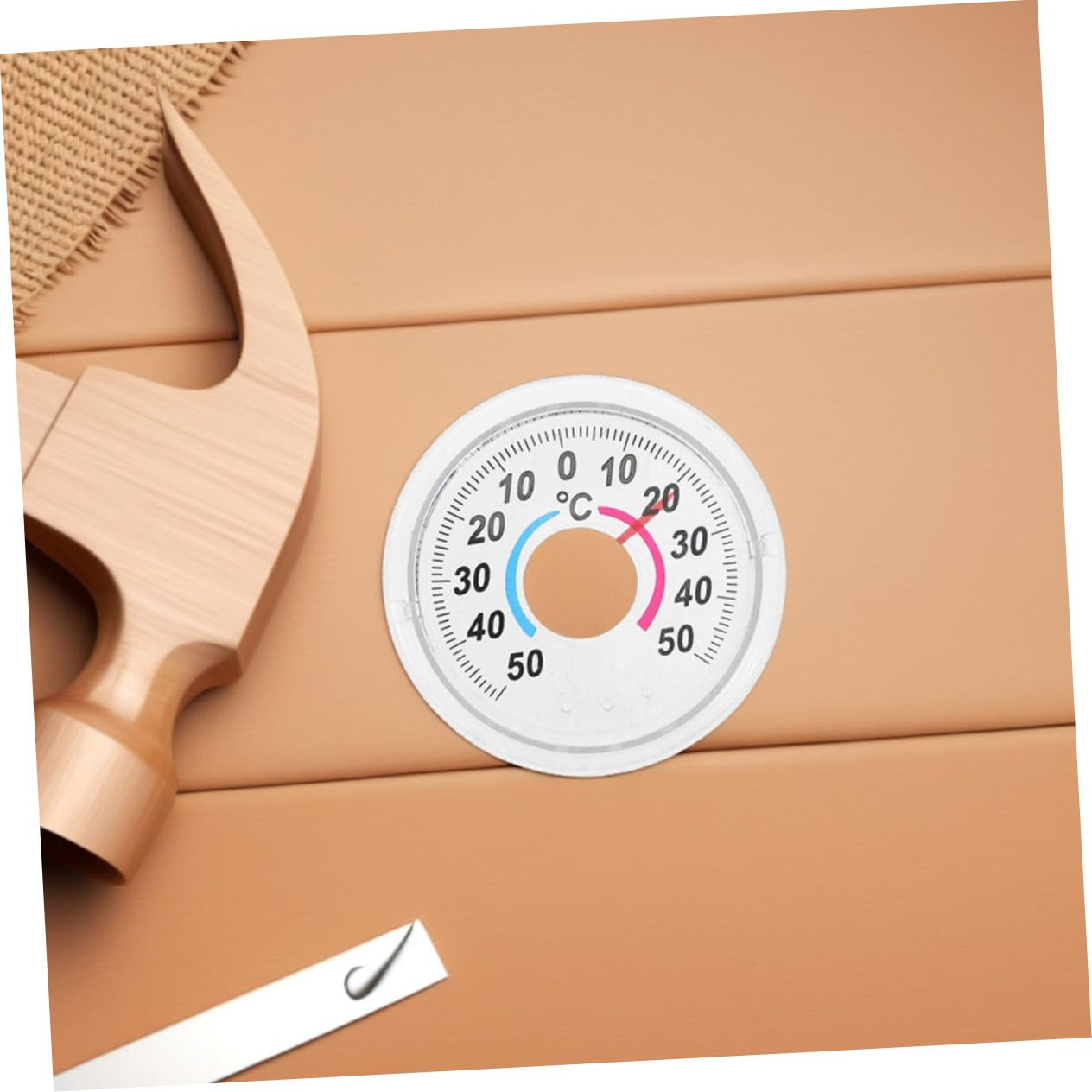 Indoor Window Thermometer Analog Gauge for Doors and Windows Plastic Construction with Accurate Temperature Reading Wall Mounted Temperature Measuring Tool for Indoor Use image number 4