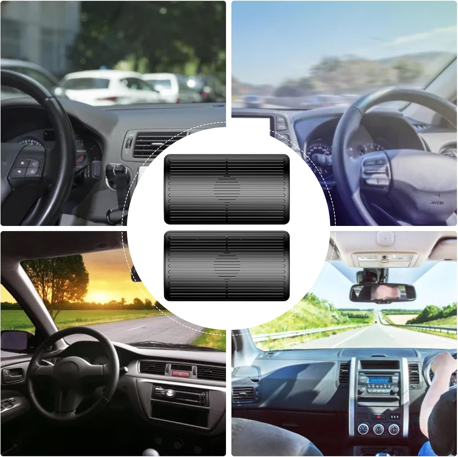 Car Air Vent Wind Deflector - Car Air Conditioner Windshield Vent Cover,Road Trip Must Have Vehicle Interior Baffle with Clip for Sedan, Taxi - Small 2Pcs image number 5