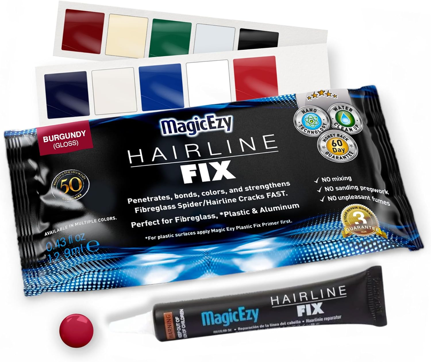 Magicezy Hairline Fix - (Oyster White) - Gelcoat Repair Kit - Fix Cracks and Scratches like a Pro - Fibreglass Boat Repair Kit - Boats, Jet Skis