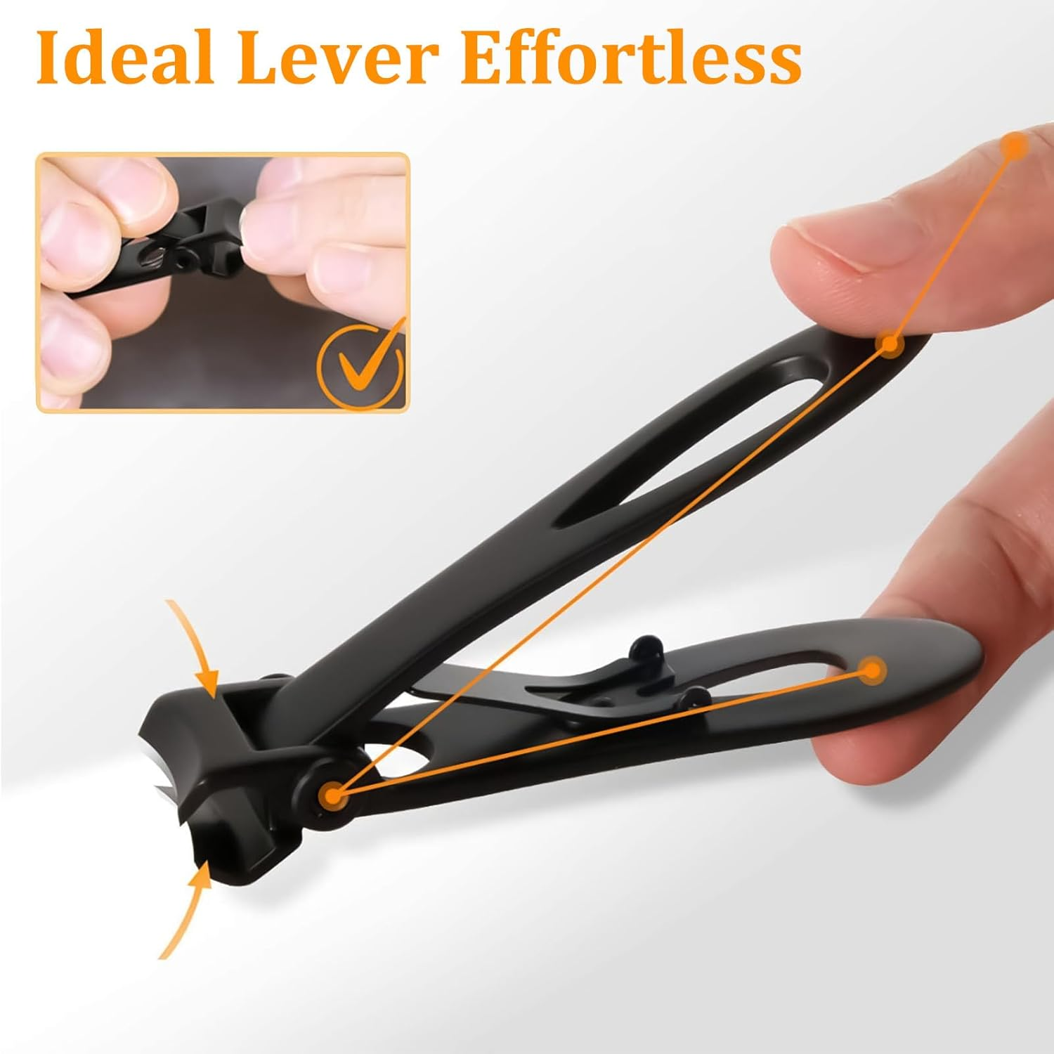 Thick Nail Clippers - 15Mm Wide Jaw Nail Cutter for Thick Toenail Stainless Steel Heavy Duty Toenail Clippers with Curved Blades Large Toenail Clippers for Men Seniors Elderly image number 3