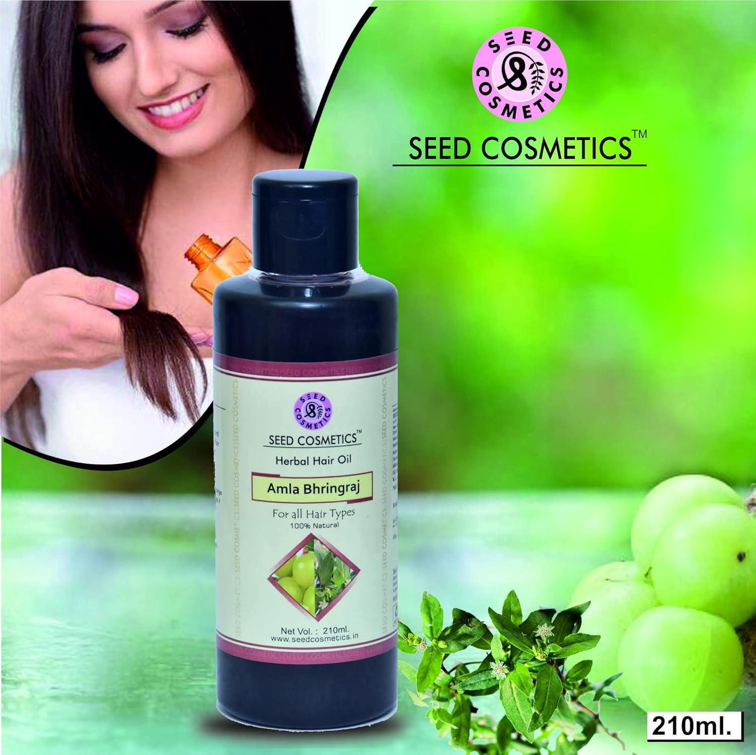 Amla Bhringraj Herbal Hair Care Oil 100% Natural, Oil for Hair Fall Control and Helps to Hair Growth for Men and Women Pack of 3 (630Ml) image number 4