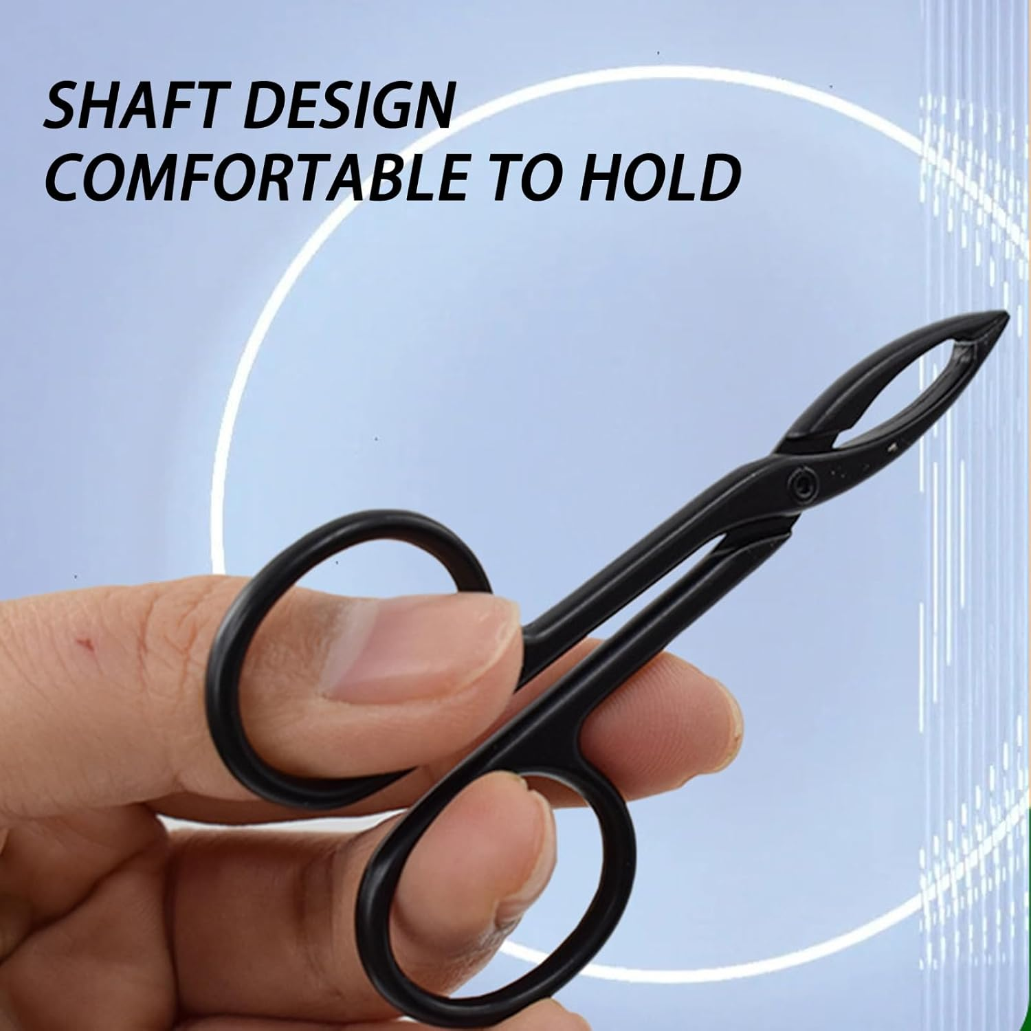Tweezers Scissor Handle with Straight Tip for Eyebrow Shaping and Facial Hair Removal Eyebrow Tweezers for Precise Plucking Silver and Black image number 4
