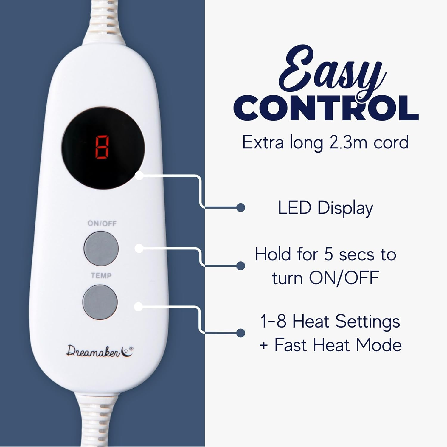 Dreamaker Chunky Embossed Plush Fleece Electric Heated Throw Blanket 200X180Cm Warm Flannel Reversible Rug Energy Efficient Overheat Protection 9 Heat Settings Extra Long Cord Controller- Mustard Gold image number 1