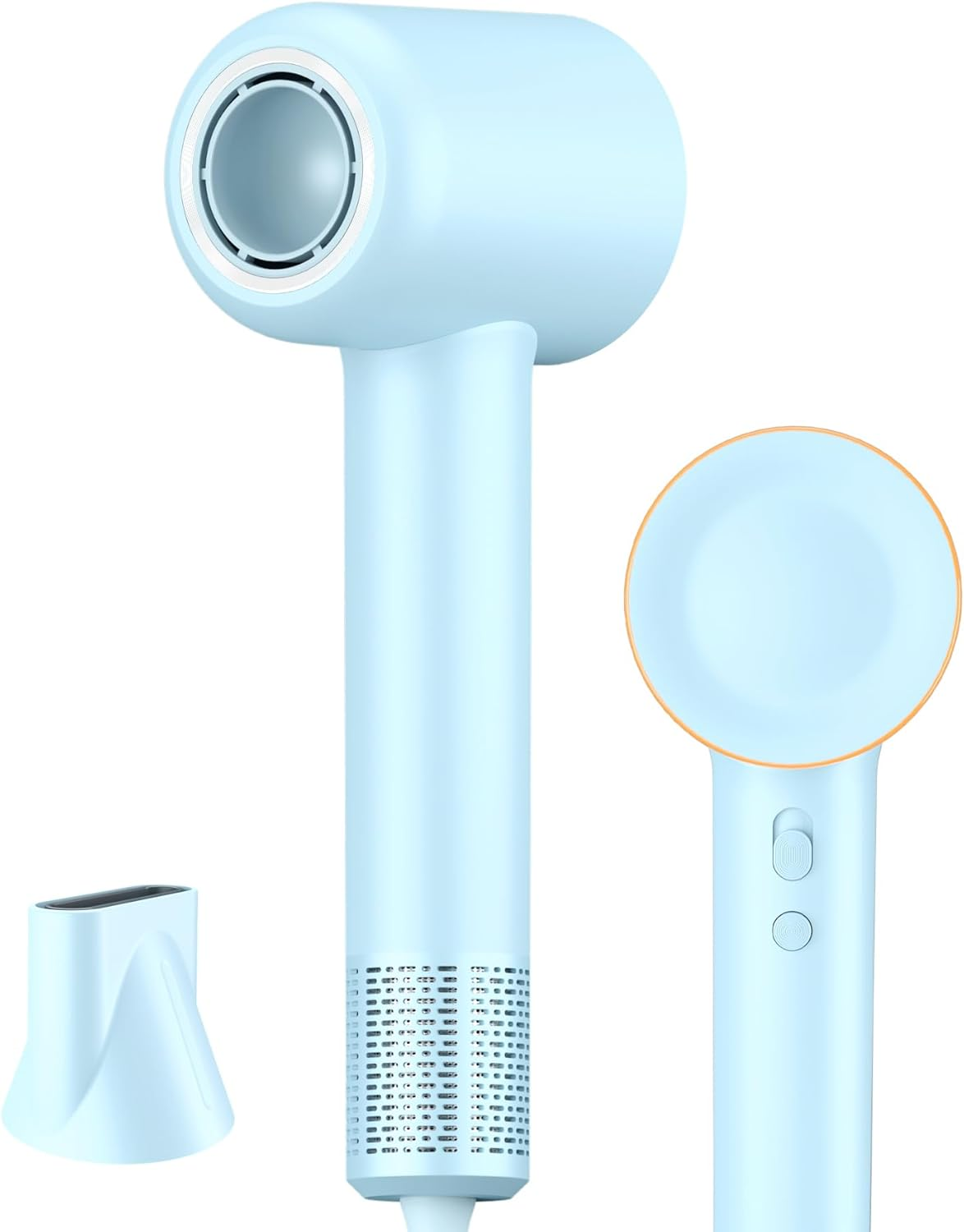 We Make Hope Professional Hair Dryer, 110000 RPM High-Speed Brushless Motor, Negative-Ion, Low Noise, Thermo-Control, Magnetic Nozzle, Lightweight Black Blow Dryer for Home Gym Salon Pets Travel