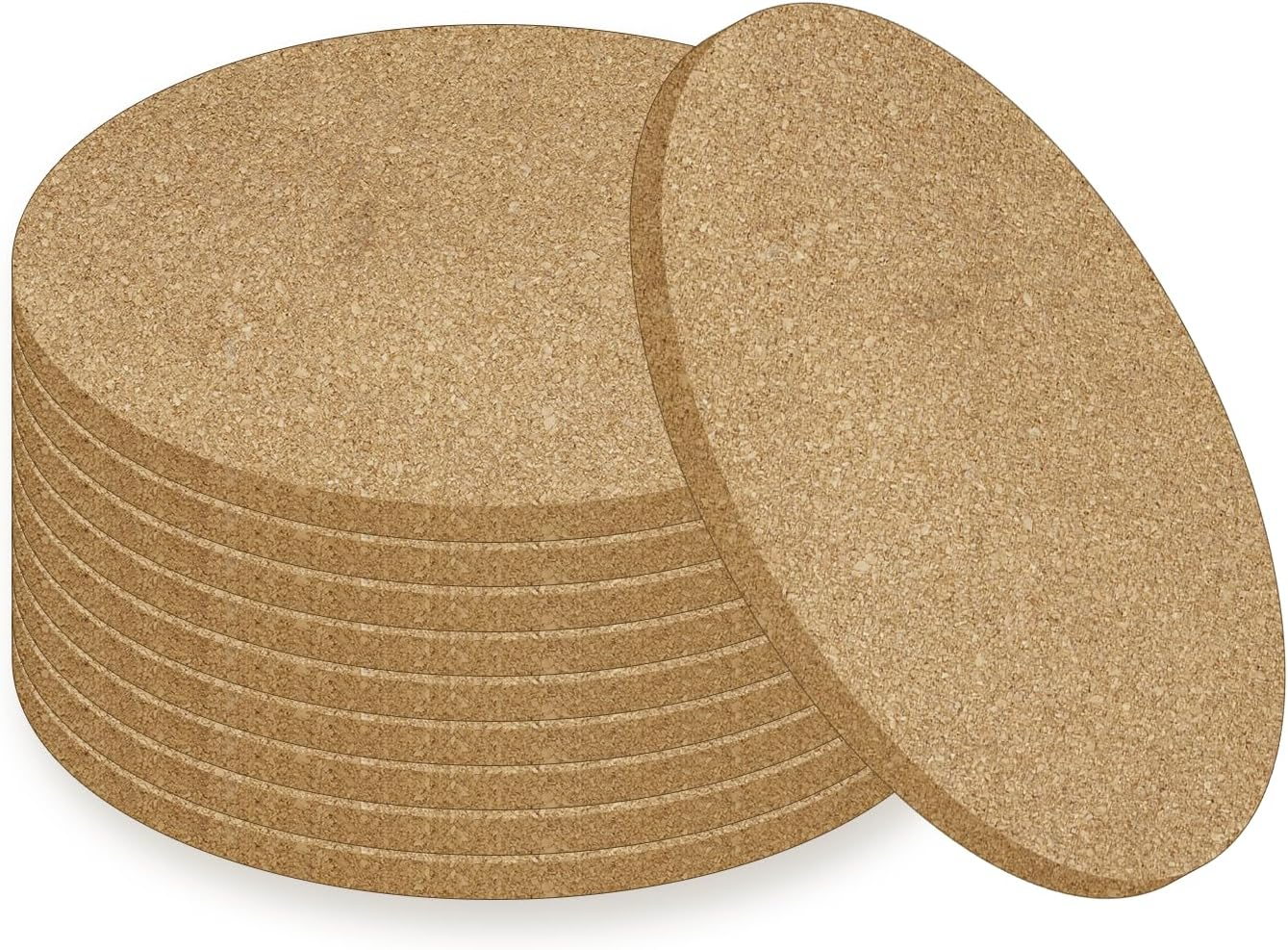 BEZANU round Cork Coasters, 10 PCS Natural Cup Mat for Bar, Cafe, Kitchen and Home (10Cm/3.93In) image number 4