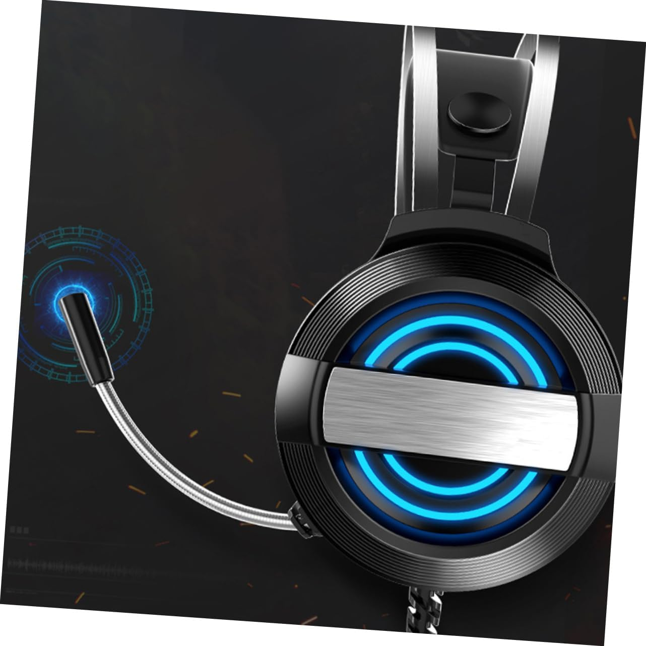 SEWACC Gaming Headset with Microphone Wired Headphone with Noise Reduction Comfortable Fit and Luminous Design for Gamers for Long Gaming Sessions image number 6