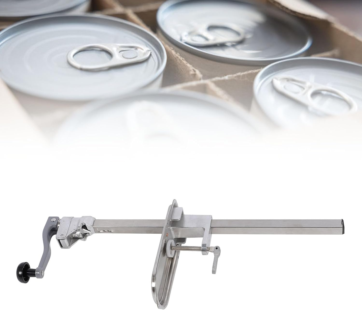 Commercial Can Opener, Industrial Can Opener for #10 Cans, Heavy Duty Manual Table Can Opener with Plated Steel Base for Restaurant Food Store Hotel Bar Home up to 11 Inch image number 2