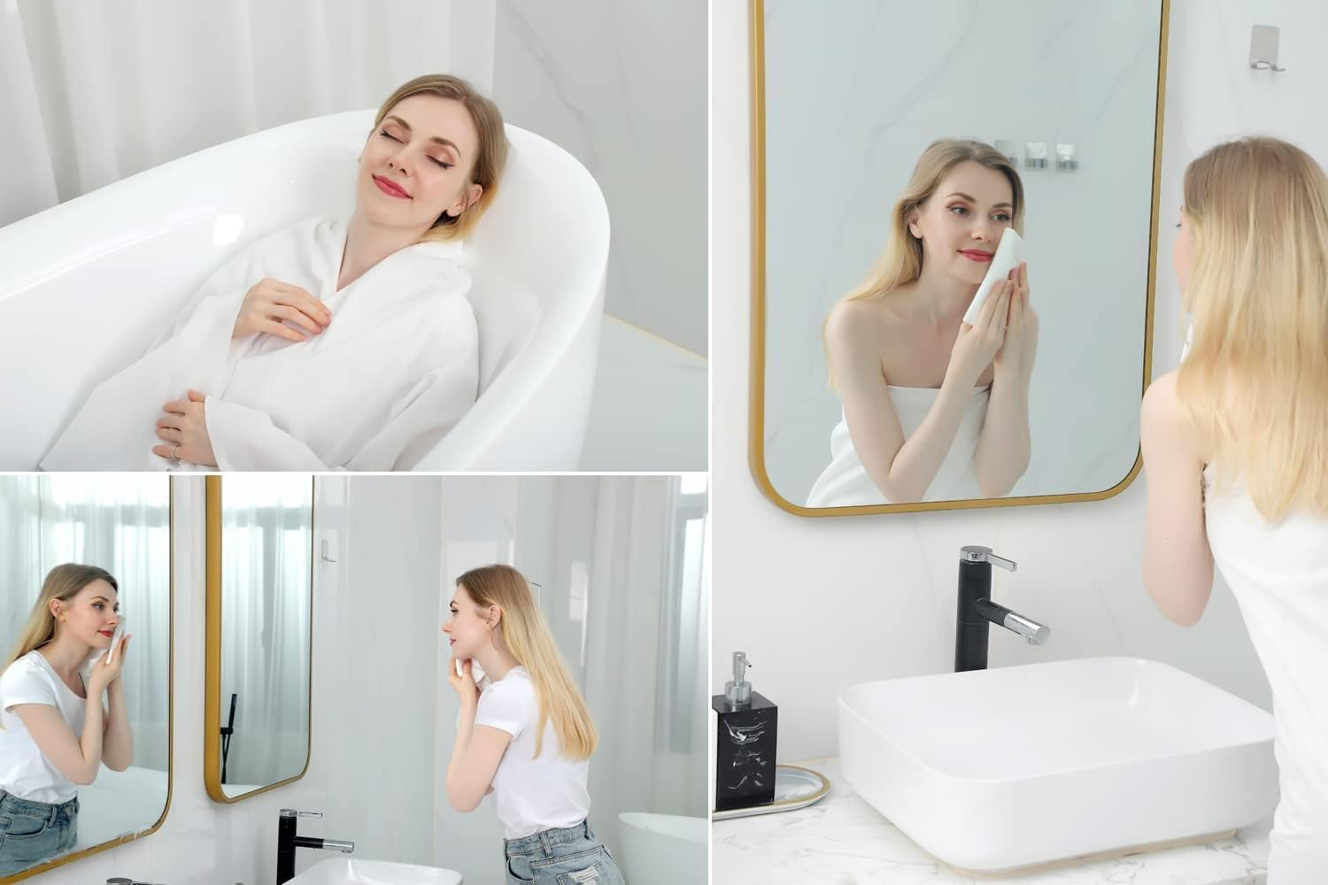 4PCS Disposable Bath Towels Sets,Big Shower Towels and 4Pcs Disposable Towel, Portable Pure Cotton Body Towel for Travel, Hotel,Camping, Hiking, Beauty Salon