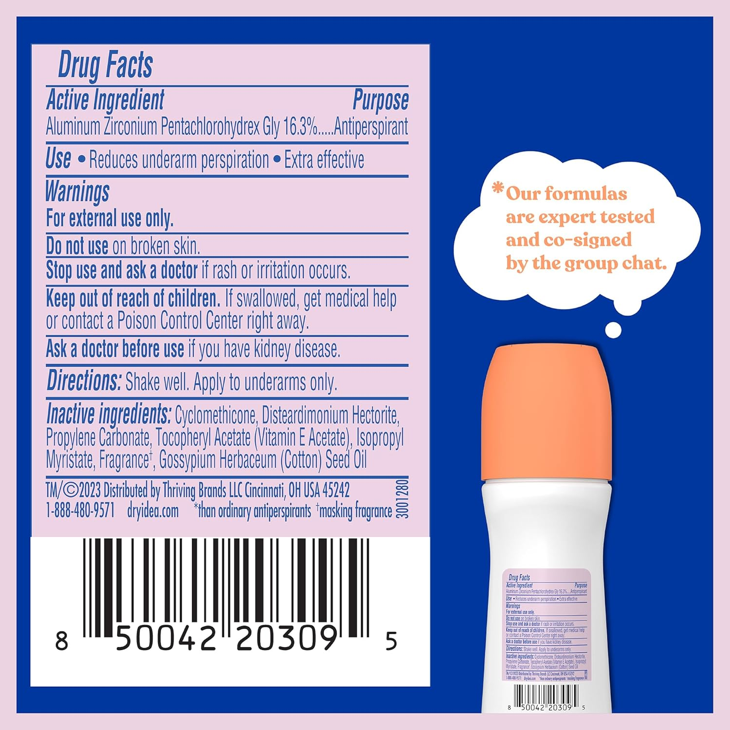 Dry Idea Antiperspirant Deodorant, Unscented, 3.25 Ounce image number 6