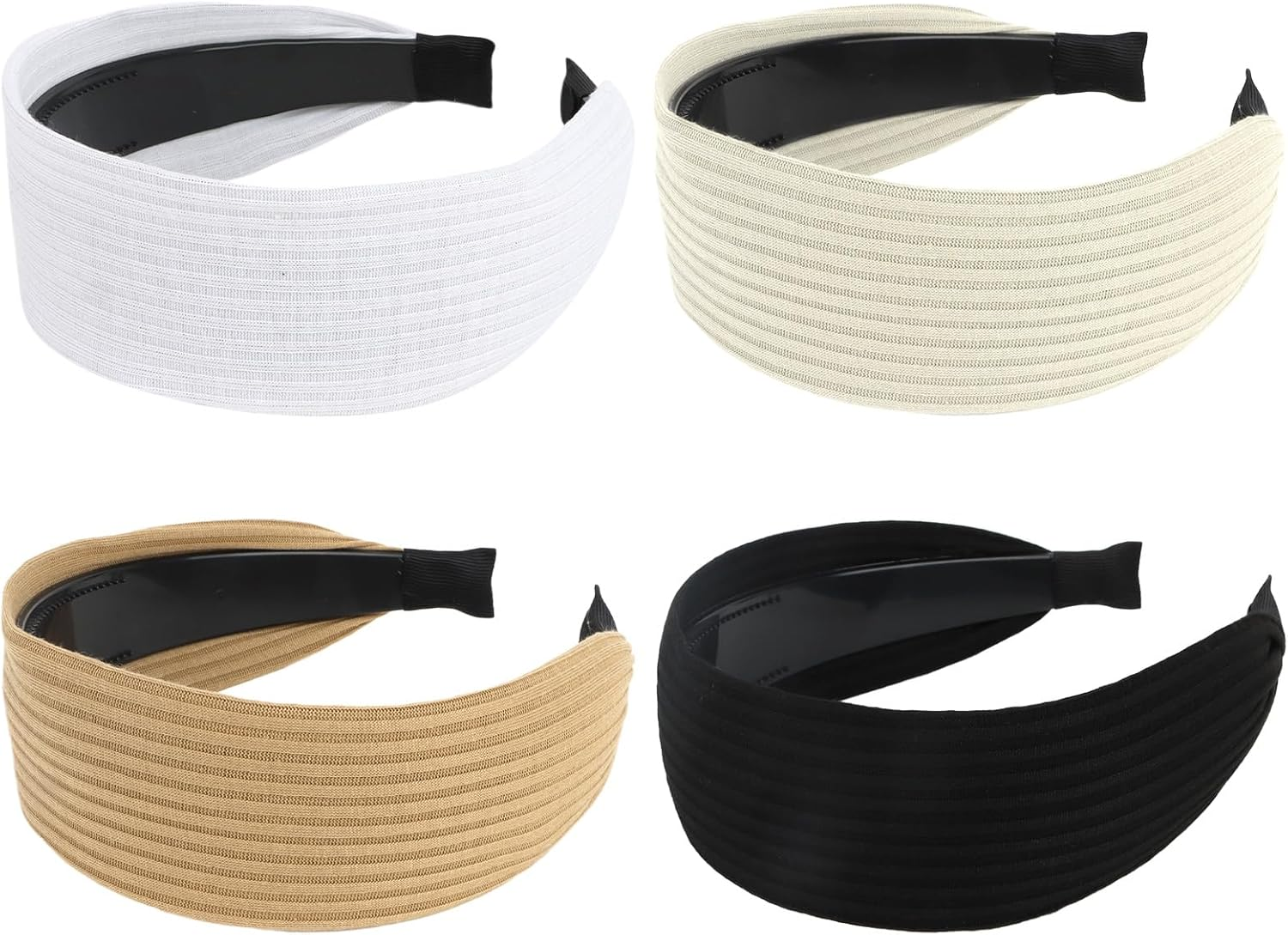 ACO-UINT 4 Pack Headbands for Women, Wide Headbands Large Head Bands for Women'S Hair, Non-Slip Thick Headbands with Teeth Fashion Hairbands Hair Accessories for Women image number 3