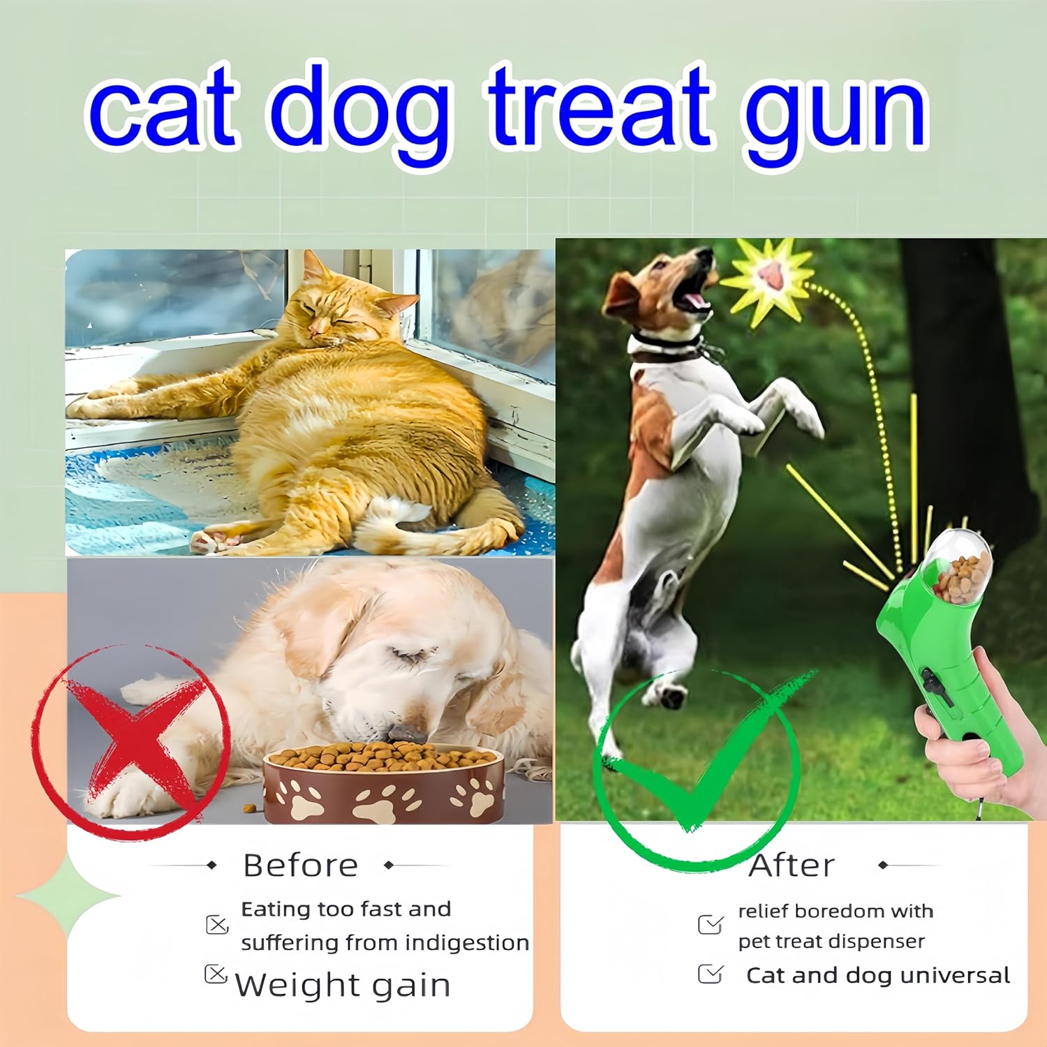 Interactive Dog Toys for Boredom Interactive Cat Treat Gun Handheld Dog Enrichment Puzzle Feeder Pet Snack Dispenser for Home Outdoor image number 6