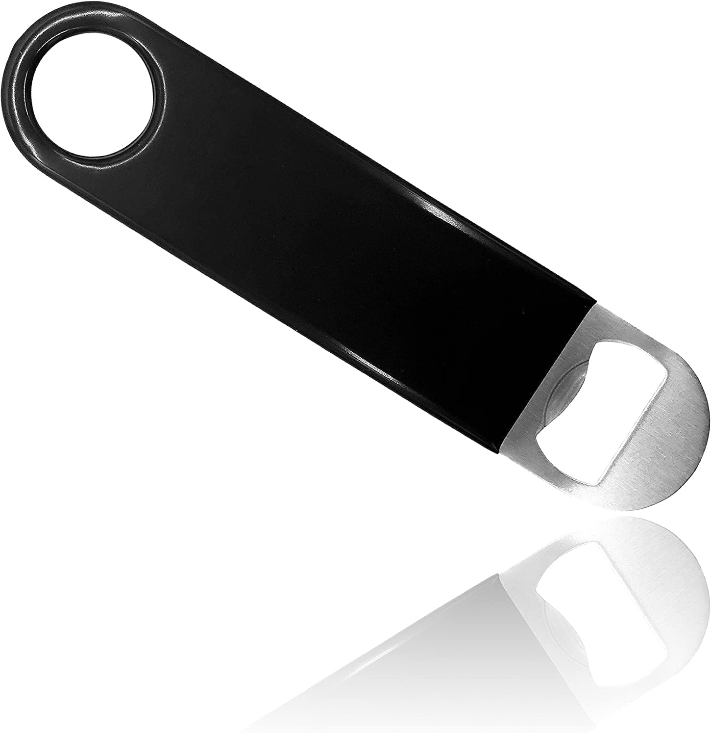 3 Pack Heavy Duty Stainless Steel Flat Bottle Opener, Solid and Durable Beer Openers, 7 Inches Red, Black, Blue image number 1