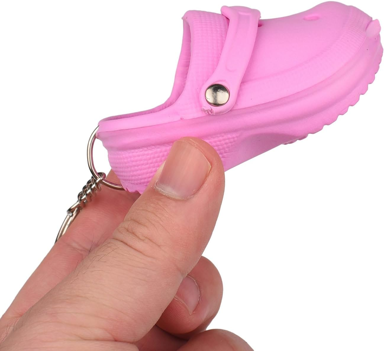 2 Pieces Mini Croc Shoe Keychain Novelty Keychain Shoe Pendant Key Ring Decorative Keychain for Gift Decor Party Favor image number 2