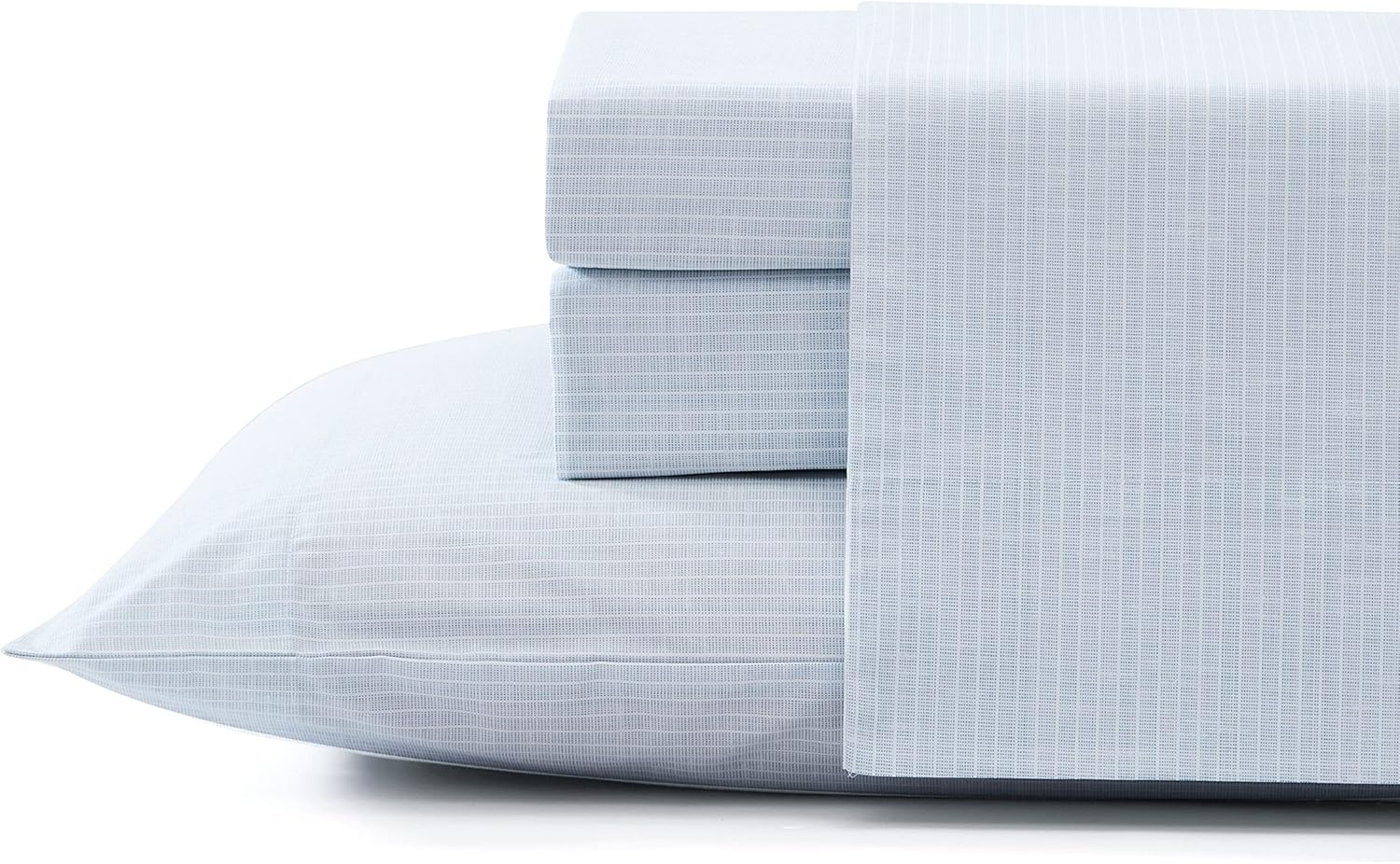 Tommy Bahama - Queen Sheets, Cotton Percale Bedding Set, Crisp & Cool, Stylish Bedding Set (Ala Moana Stripe Blue, Queen) image number 4