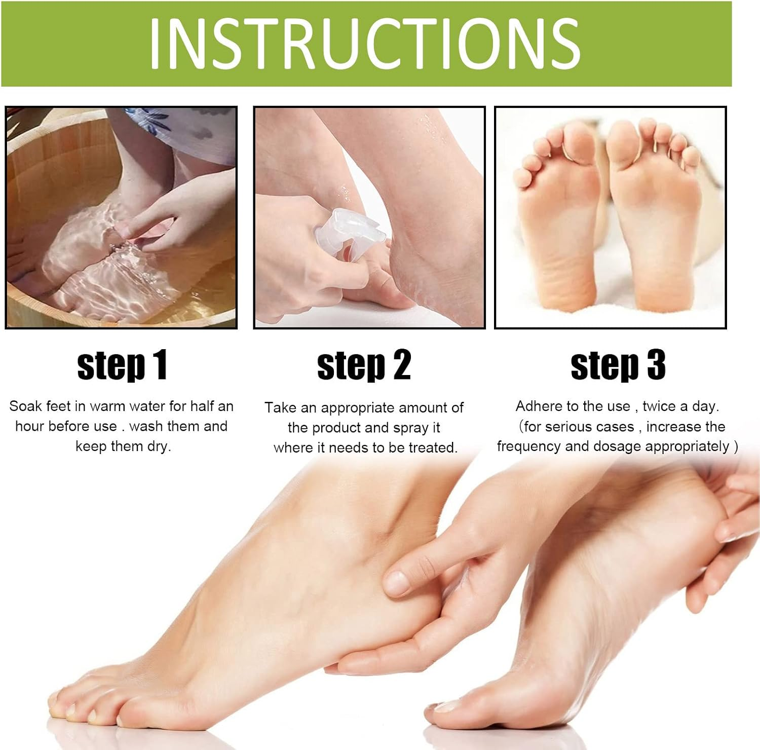 Foot Peel Spray | 100Ml Foot Peeling Spray for Most Skin Types,Pedicure Dead Skin Exfoliator for Cracked Rough Heels, Dry Toe Skin image number 1