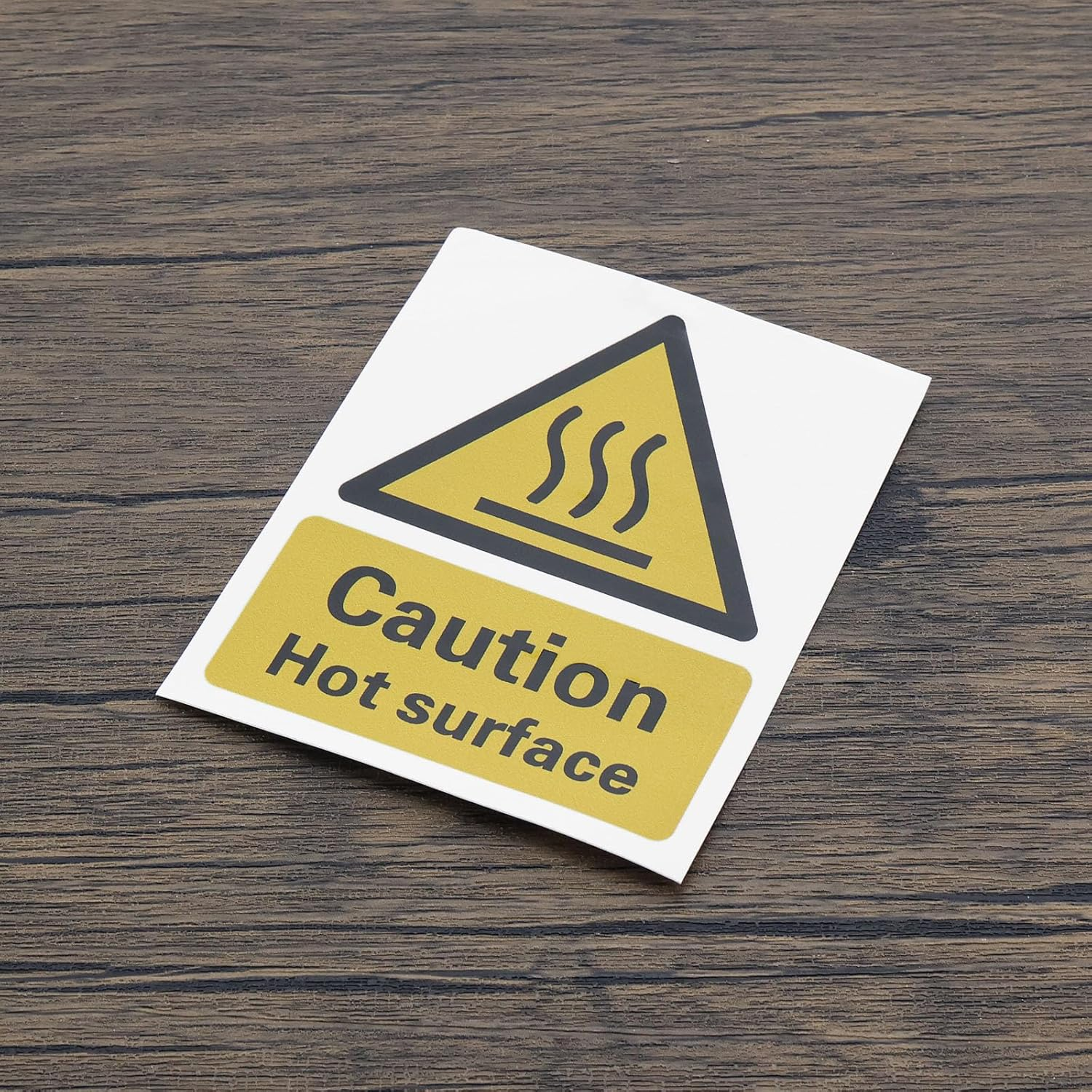 LT Easiyl Pack of 10 Caution Hot Surface Sign Stickers 11Cm X 9Cm Self-Adhesive Sticker Reminder Caution Heat Sign Hot Surface Sticker