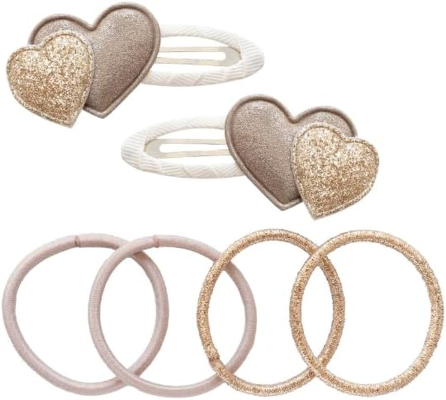 Clip and Hair Scrunchie Set Heart Salted Caramel