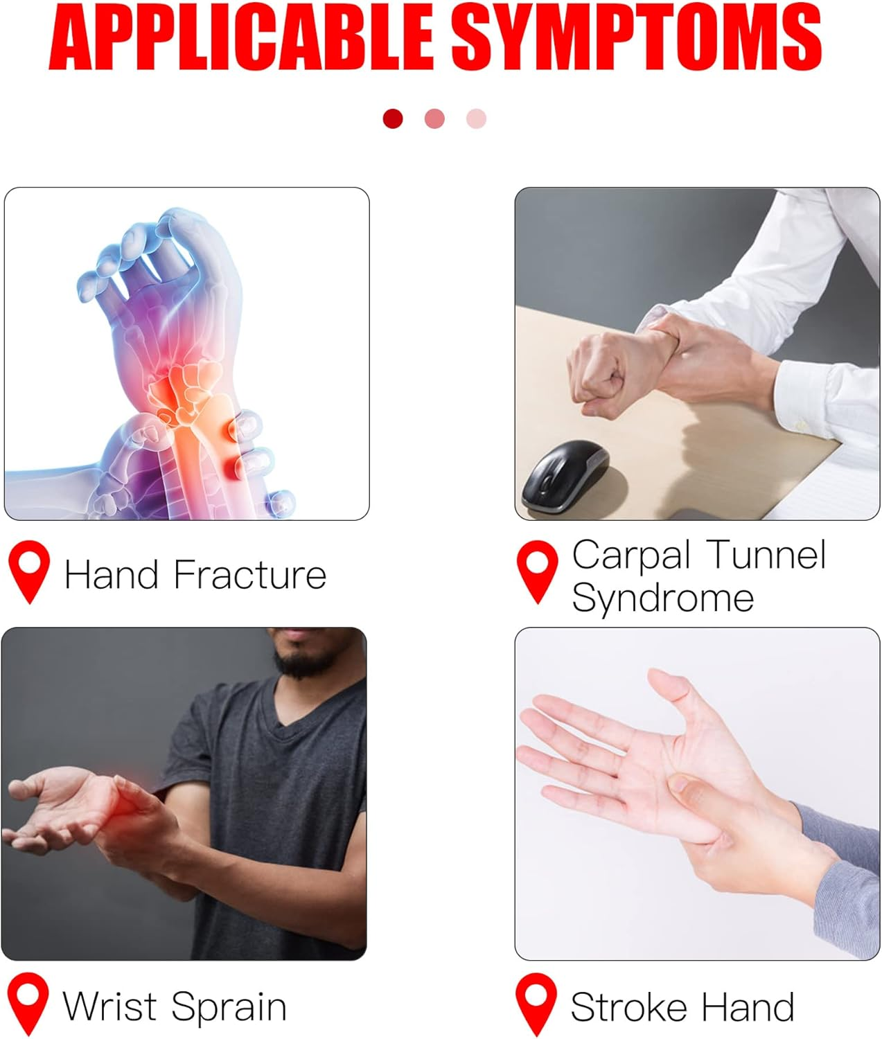 Resting Hand Splint Stroke Night Sleeping Hand Brace for Stroke Hemiplegia Patients Wrist Sprains Fractures Arthritis Tendonitis Carpal Tunnel Pain for Men and Women (Small-Right) image number 6