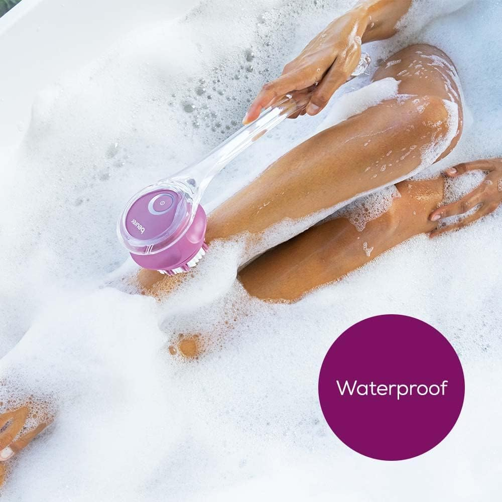 Beurer FC55 Body Scrubber, Electric Body Brush for Exfoliating and Massage, Waterproof Cleansing Brush for Showering, Cordless and Rechargeable, Spinning Skin Brush with 2 Attachments image number 4