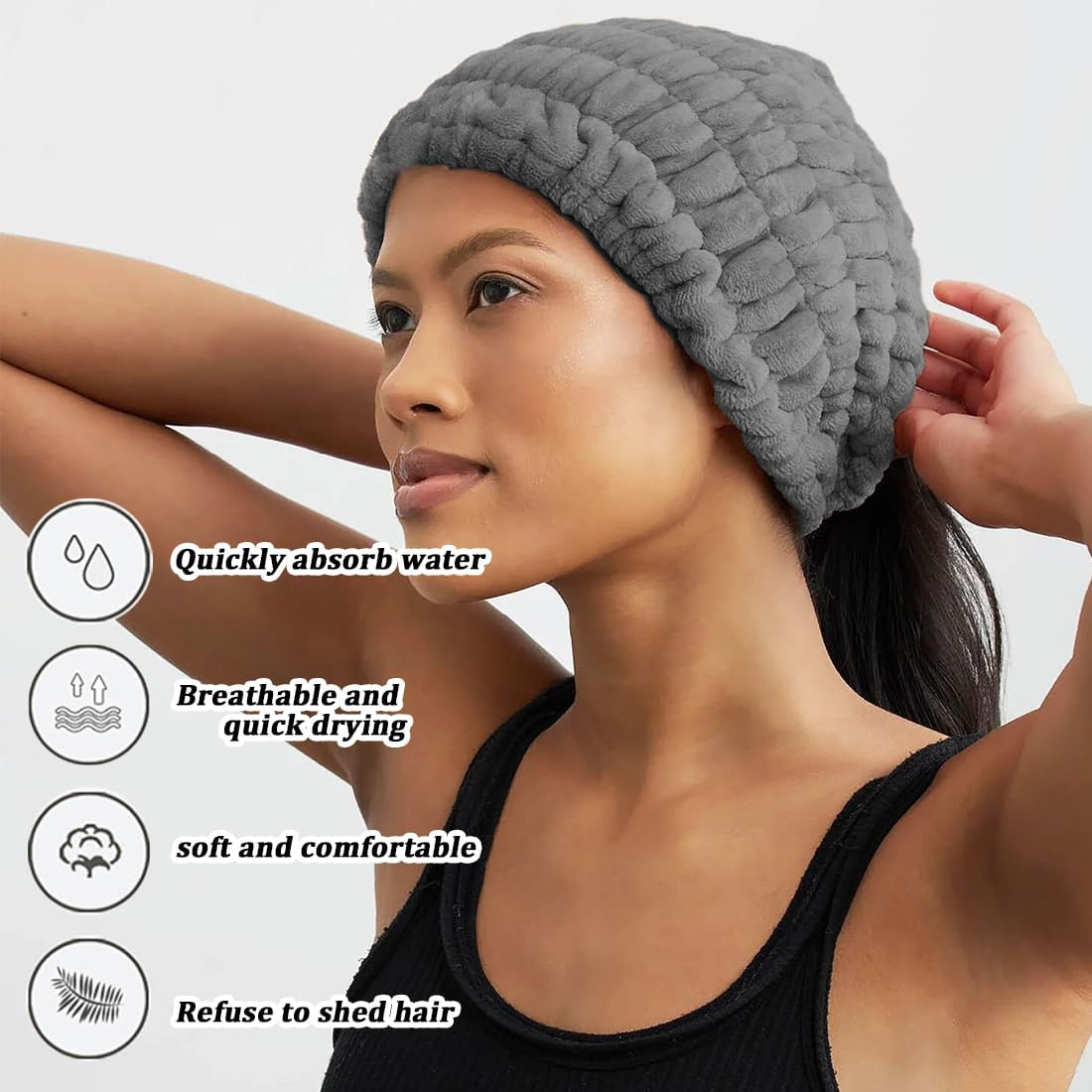 Face Headband, 1 Piece, Women'S Face Wash Hair Band, Elastic Headband, for Make-Up and Face Washing, Terry Cloth Hair Band for Yoga, Sports, Shower, Elastic Face Head Wrap for Girls image number 2