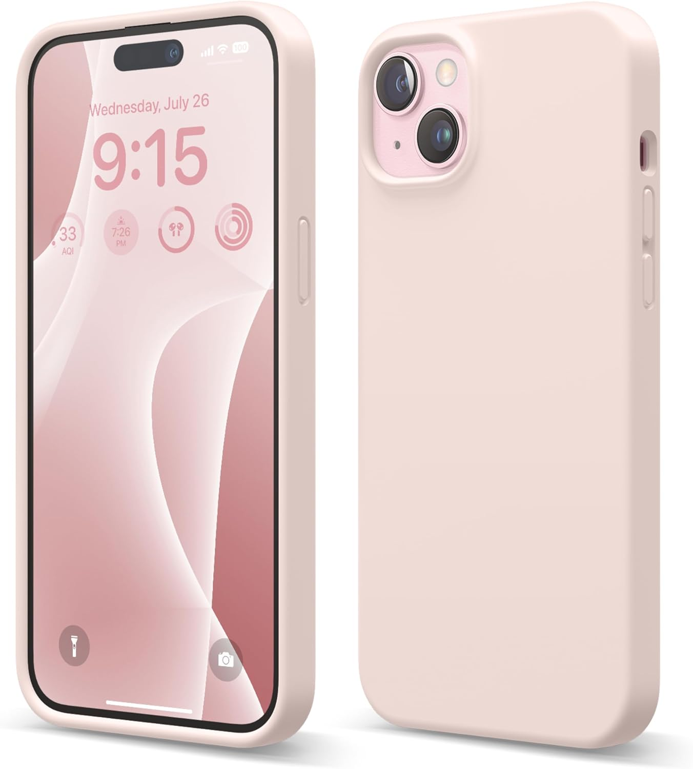 Elago Liquid Silicone Case Compatible with Iphone 15 plus Case, Premium Silicone, Full Body Protective Cover [4 Layer Shockproof Structure], Anti-Scratch Soft Microfiber Lining (Neon Yellow)