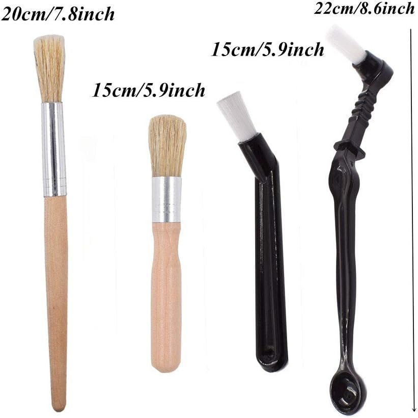 Coffee Machine Cleaning Brush Set - 4 Piece Set Including Wooden and Nylon Brushes for Grinders and Group Heads image number 5